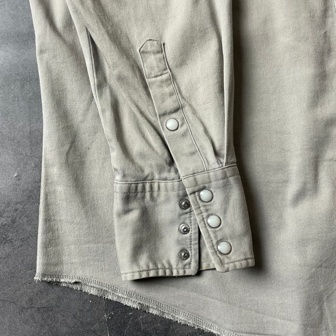 WRANGLER 랭글러 빈티지 베이지 웨스턴 코튼셔츠 A00398 상품이미지5