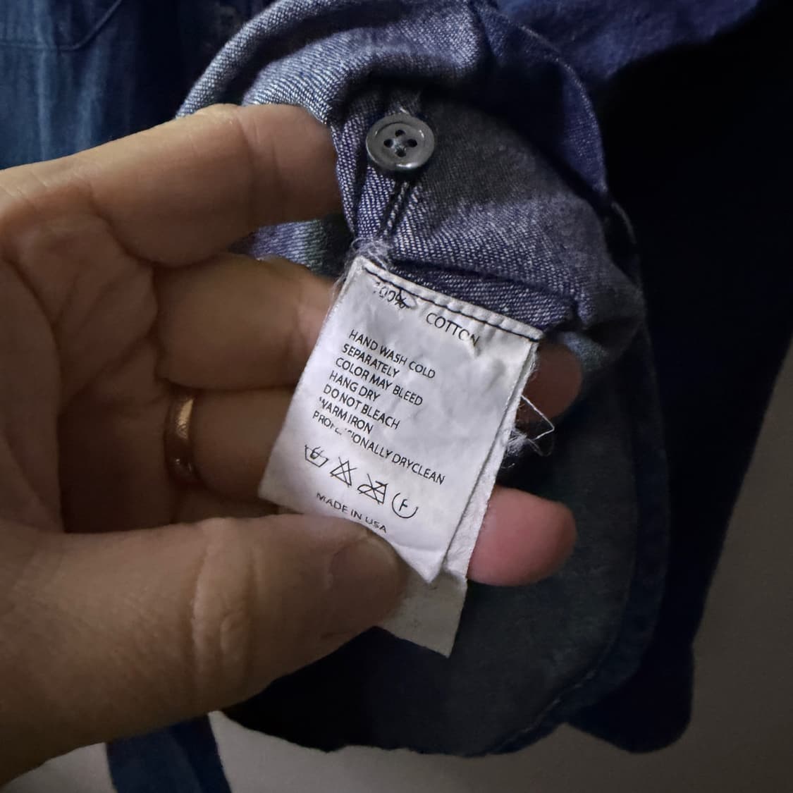 엔지니어드가먼츠 투포켓 데님 셔츠 M (남성 슬림 105) 상품이미지10