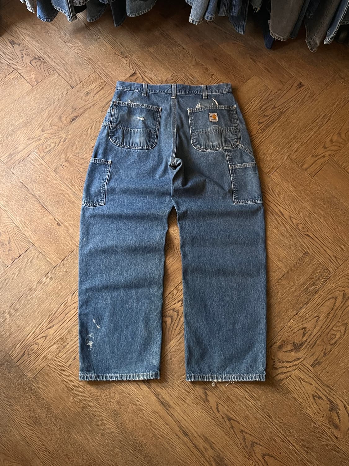 [32]칼하트FR USA 빈티지 페인팅 싱글니 카펜터 워크 데님 팬츠 상품이미지1