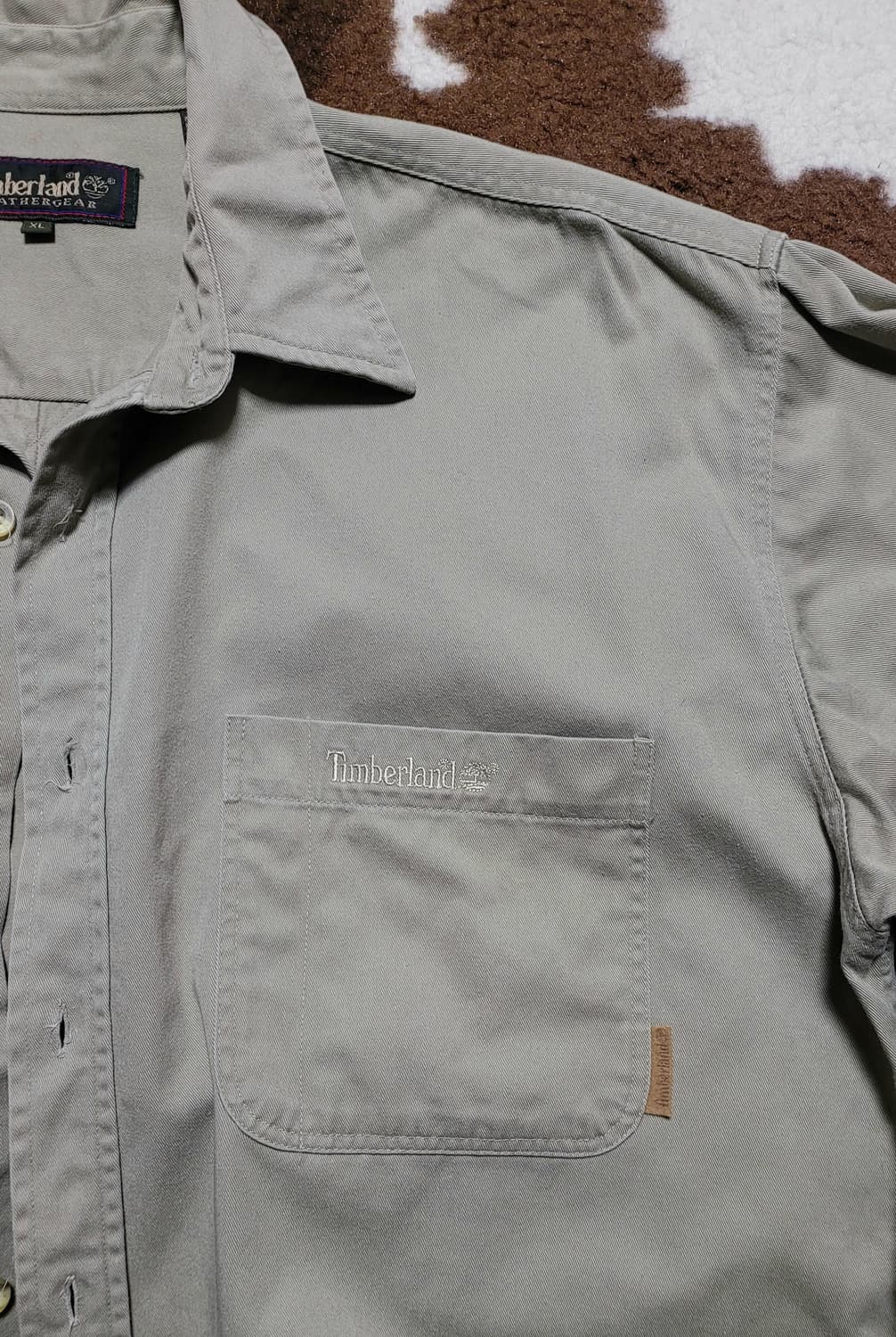 팀버랜드 남성용 카키 셔츠(XL) 상품이미지6