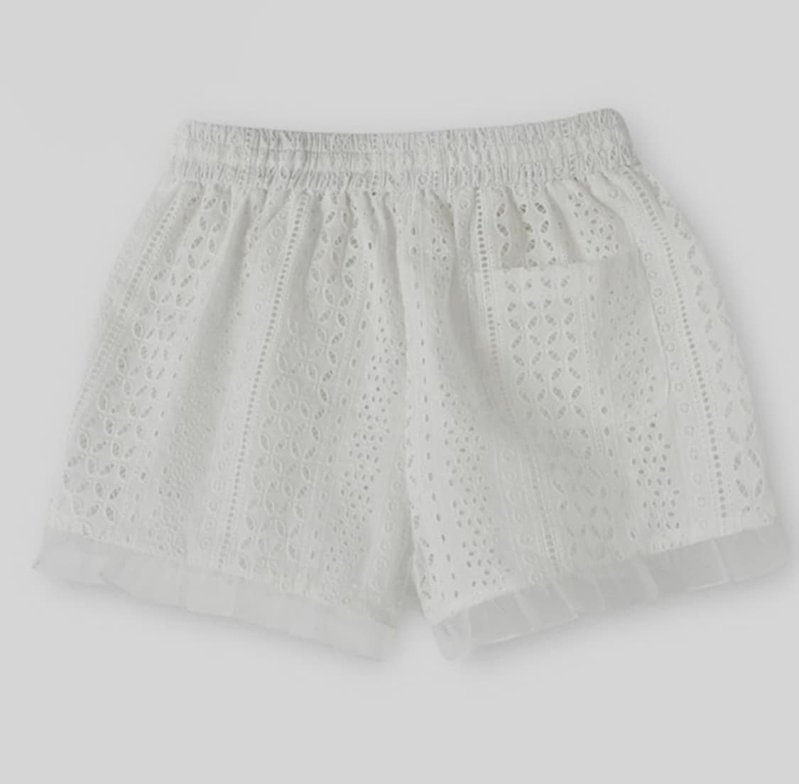 Oro 프릴펀칭쇼츠_pure white 상품이미지2