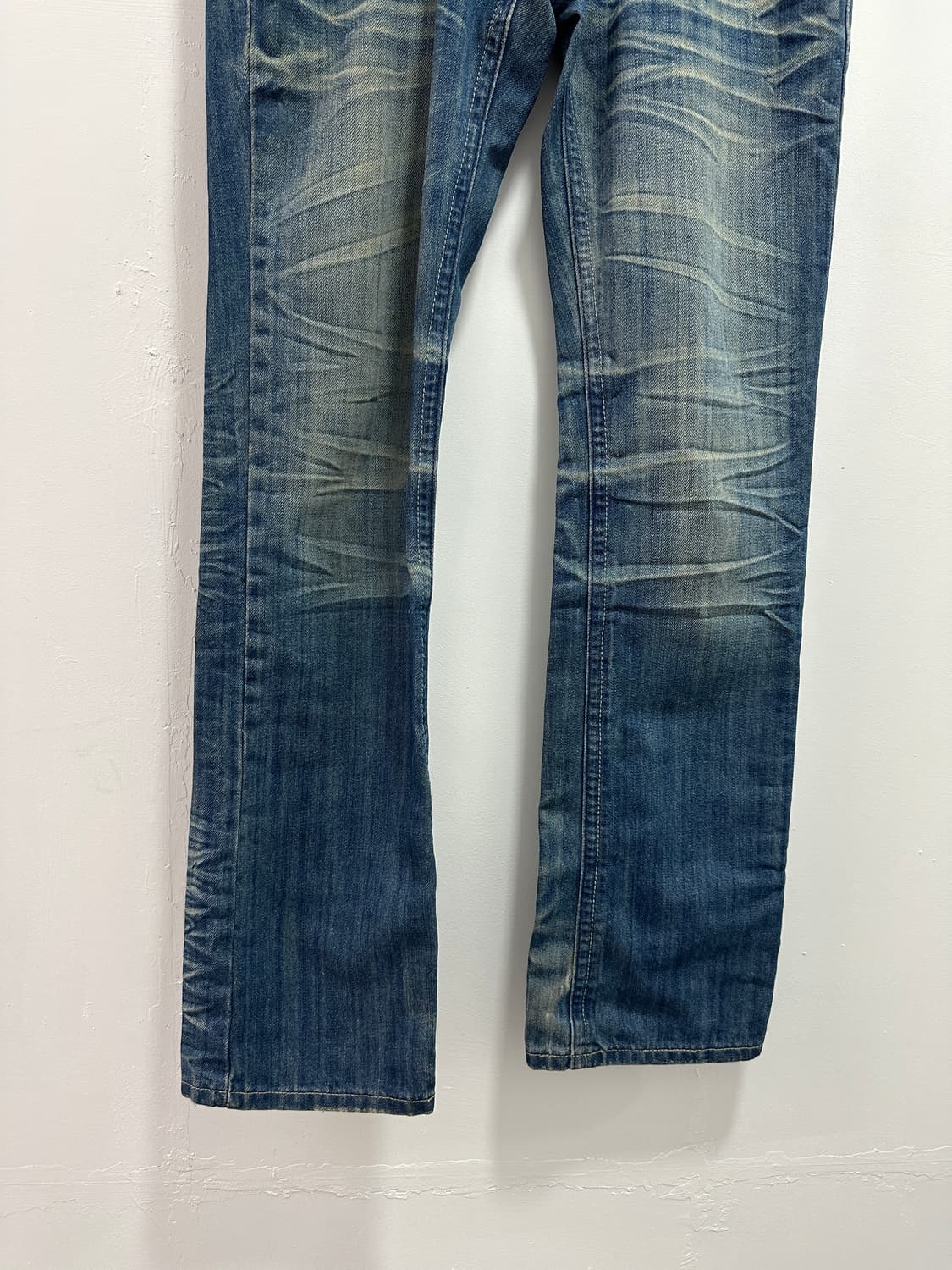 Vintage denim fade lines washing pants 상품이미지7