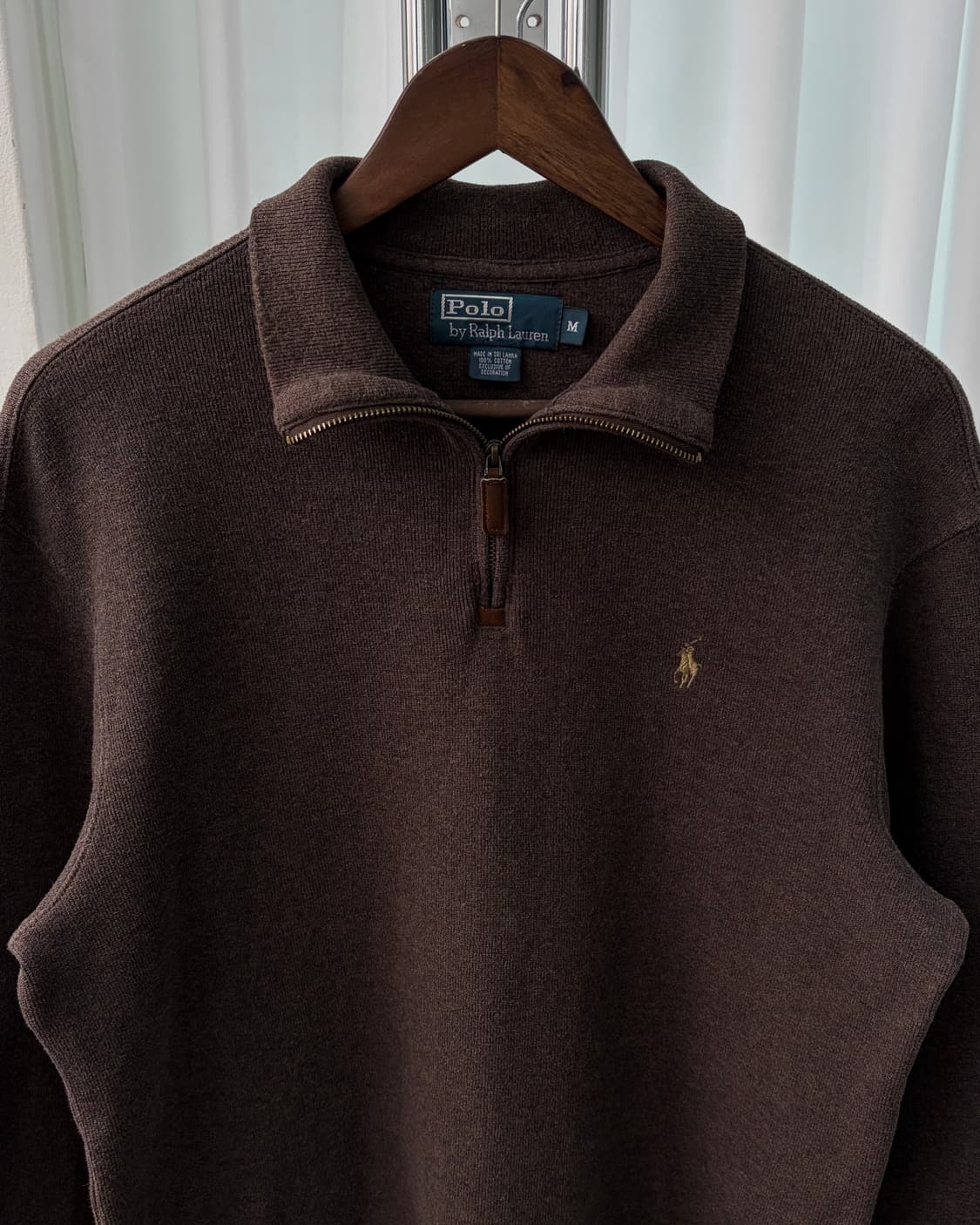 [M]폴로 랄프로렌 브라운 하프집업 코튼 니트 상품이미지4
