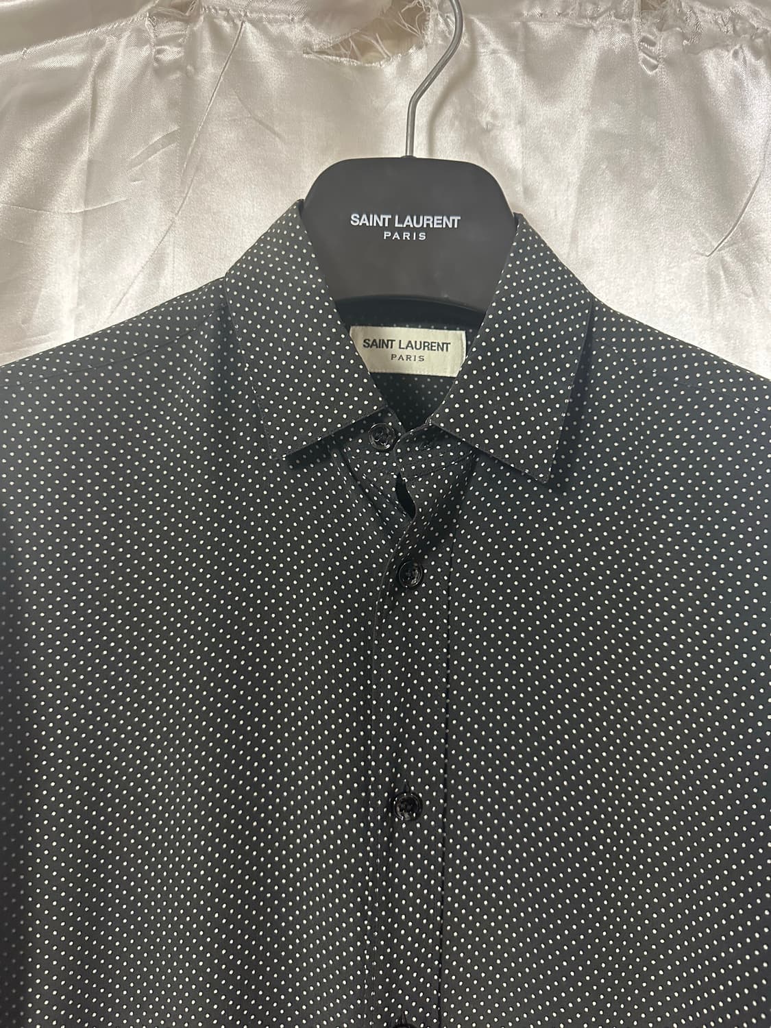 생로랑 에디기 실크 도트 셔츠 상품이미지2