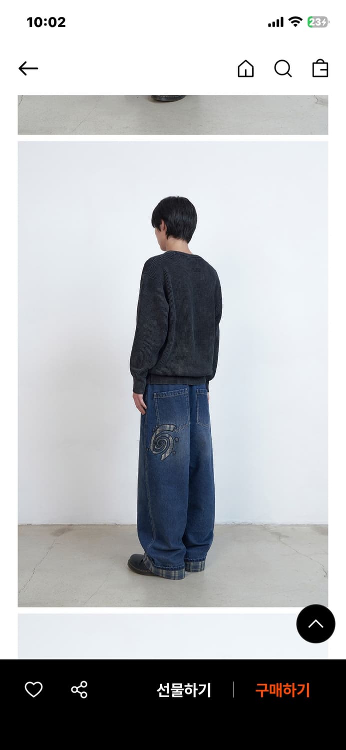 어반스터프 언커버 체크 데님 팬츠 상품이미지4