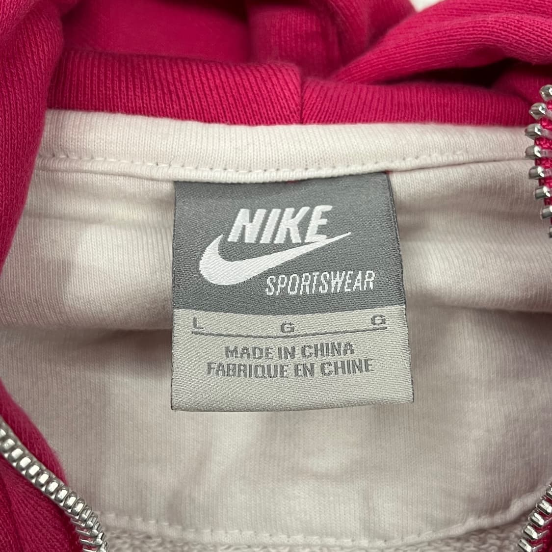 나이키 화이트 블랙 핑크 후드집업 상품이미지5