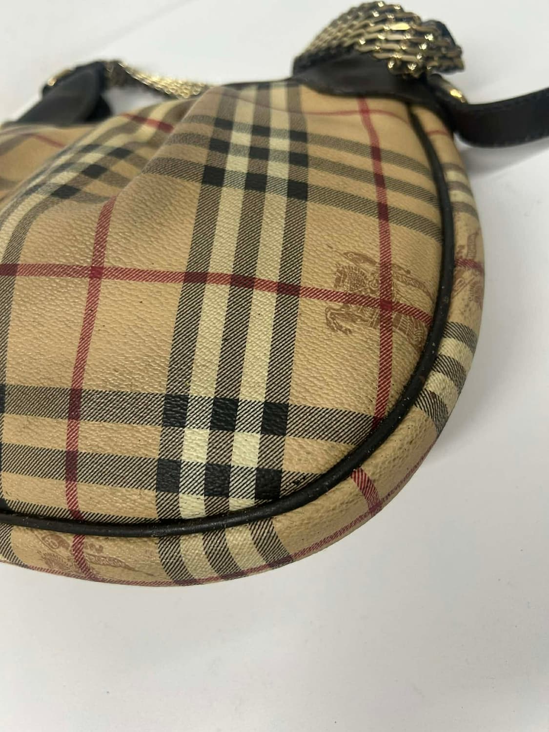 버버리 노바체크 레더 체인 호보 숄더백 토트백 상품이미지8