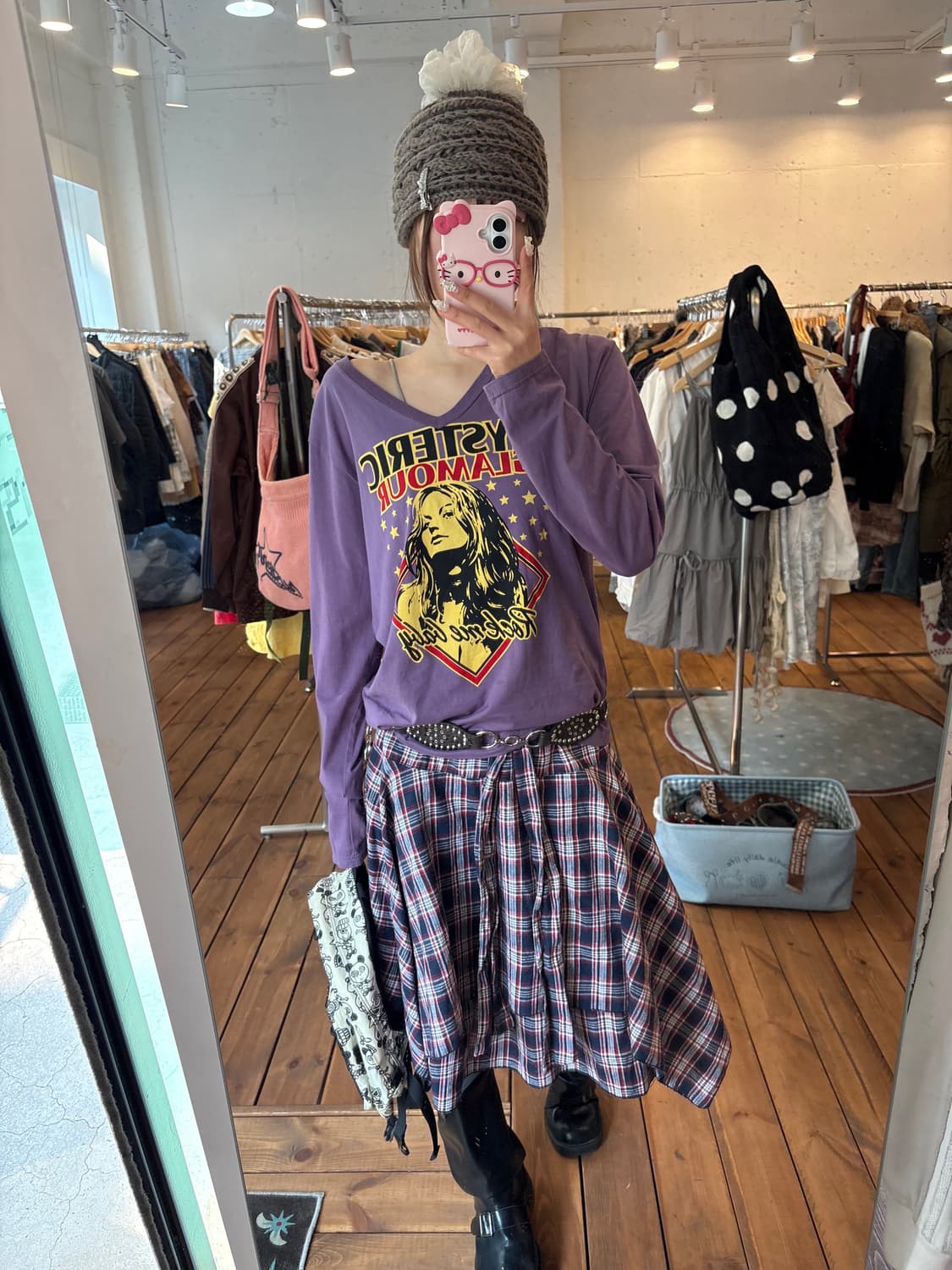 히스테릭글래머 스타 브이넥 롱슬리브 상품이미지3