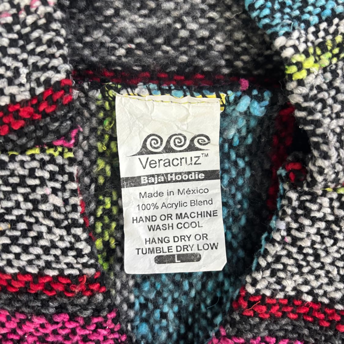 L 멕시칸 아크릴 혼방 바하 후드 티셔츠 1209 상품이미지3