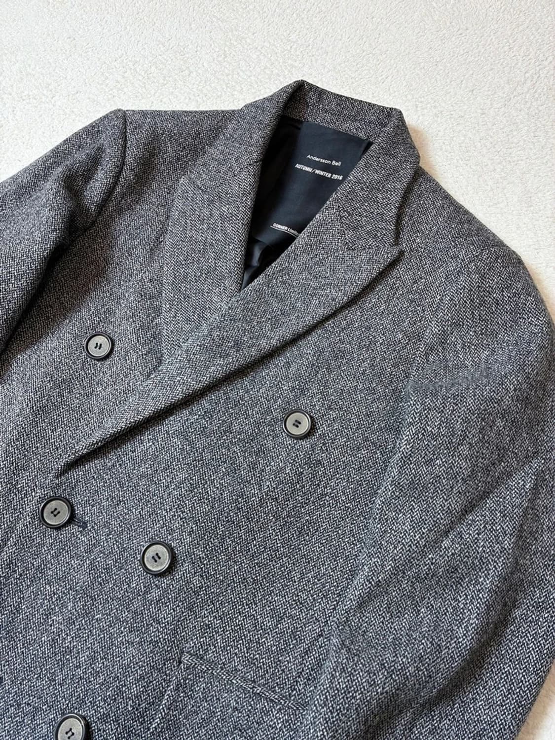 앤더슨벨 헤링턴 울 더블 브레스티드 코트 PN7248 상품이미지2