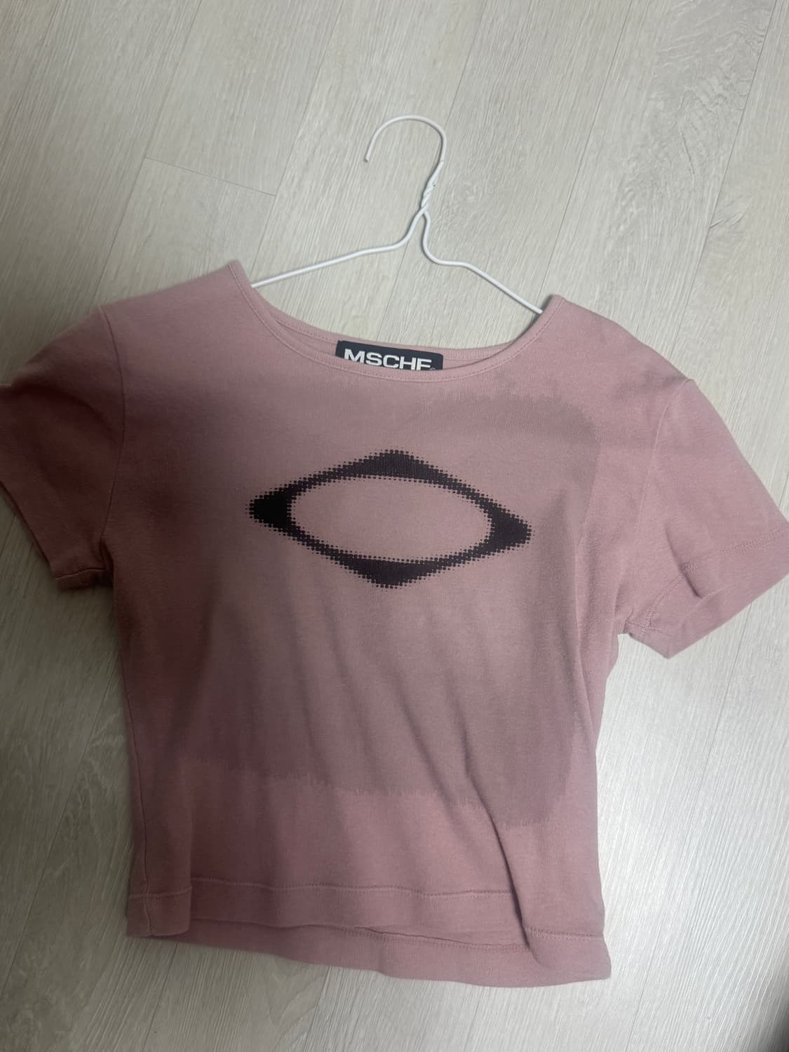 미스치프 반팔 크롭티 더스티핑크 상품이미지2