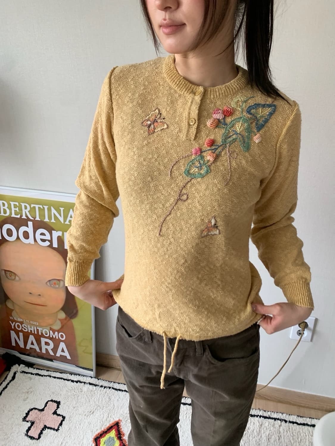 ethnic flower knit top 상품이미지2