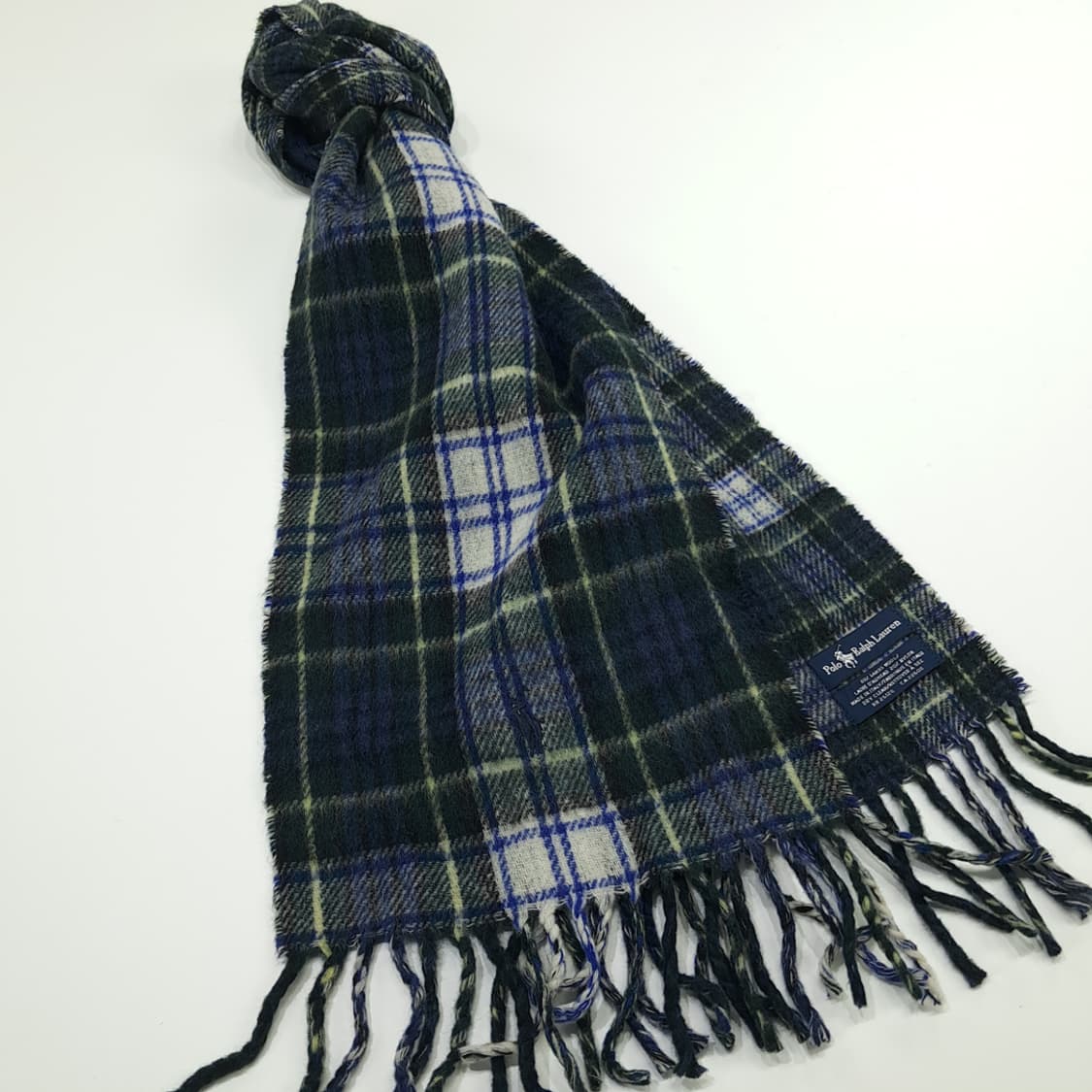 MX139 폴로 랄프로렌 라이트 블랙워치 램스울 목도리 머플러 상품이미지2