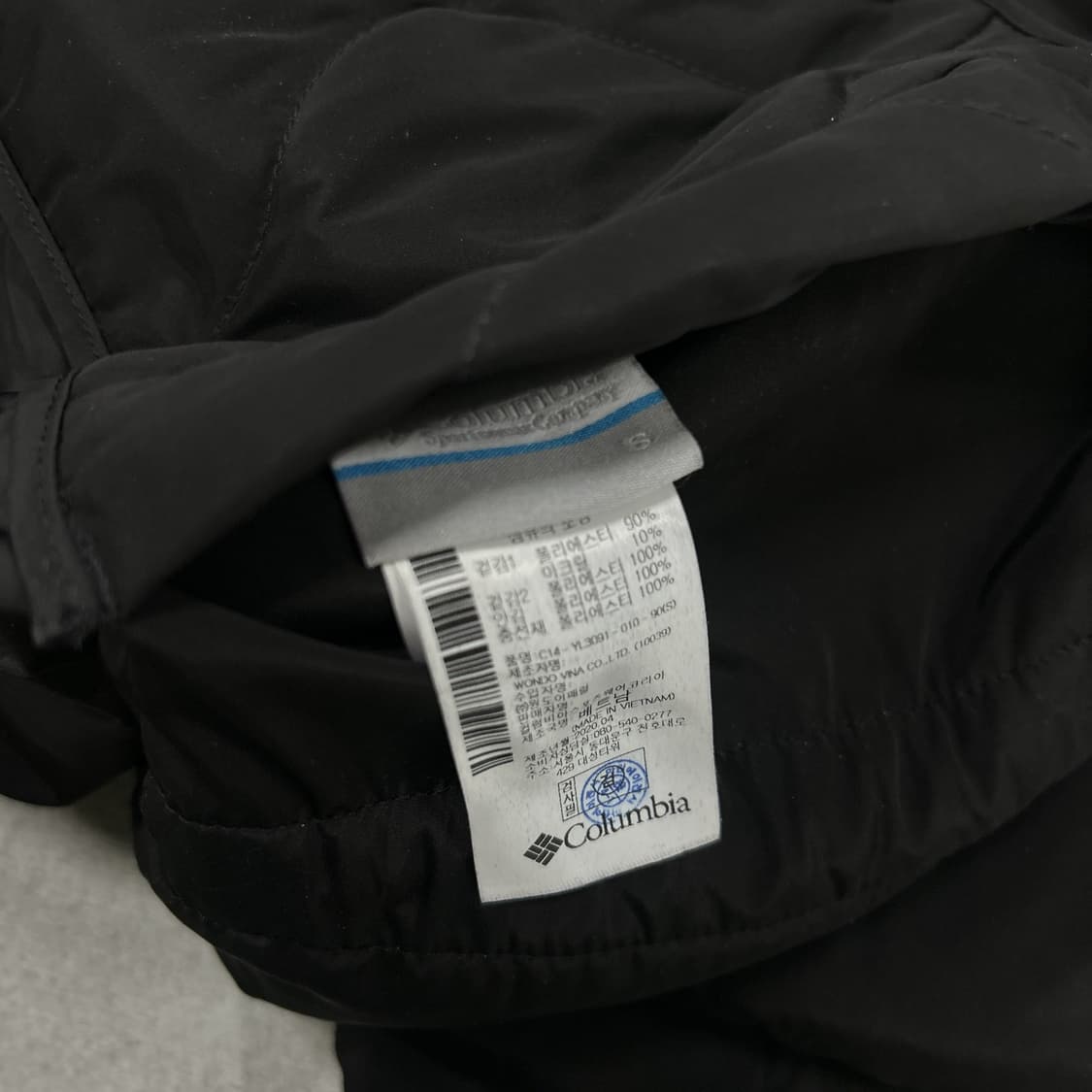 컬럼비아 블랙 양면 리버시블 퀄팅 자켓 m 상품이미지2