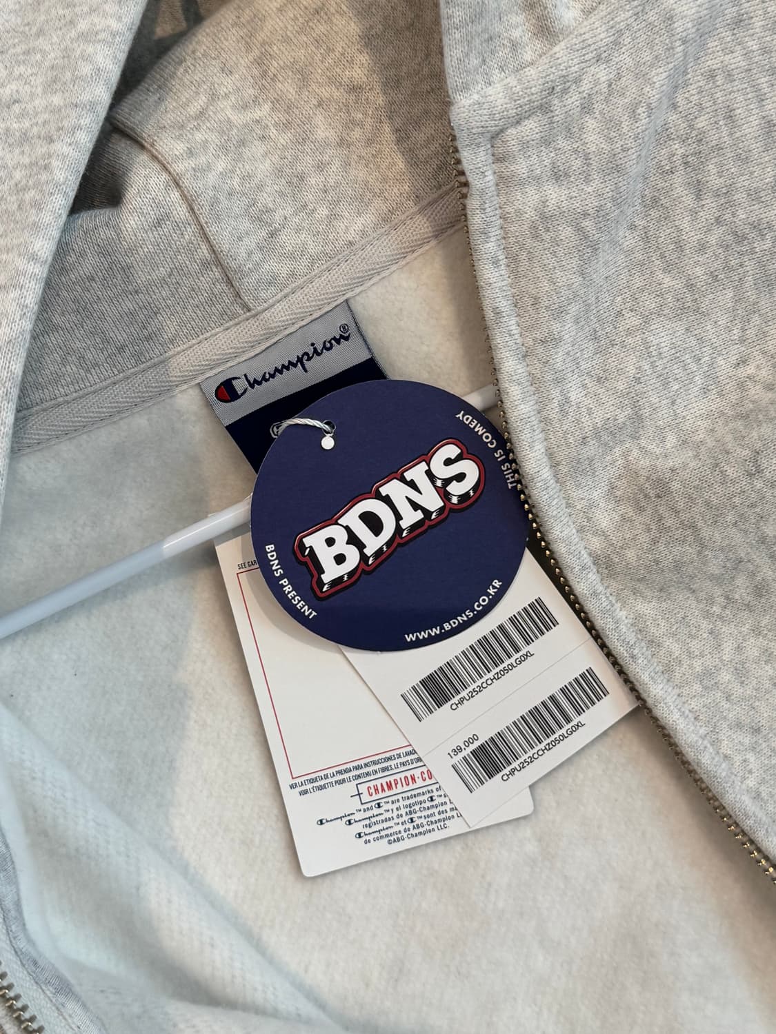 (새상품/XL) 빠더너스 x 챔피언 리버스위브 후드 집업 상품이미지6