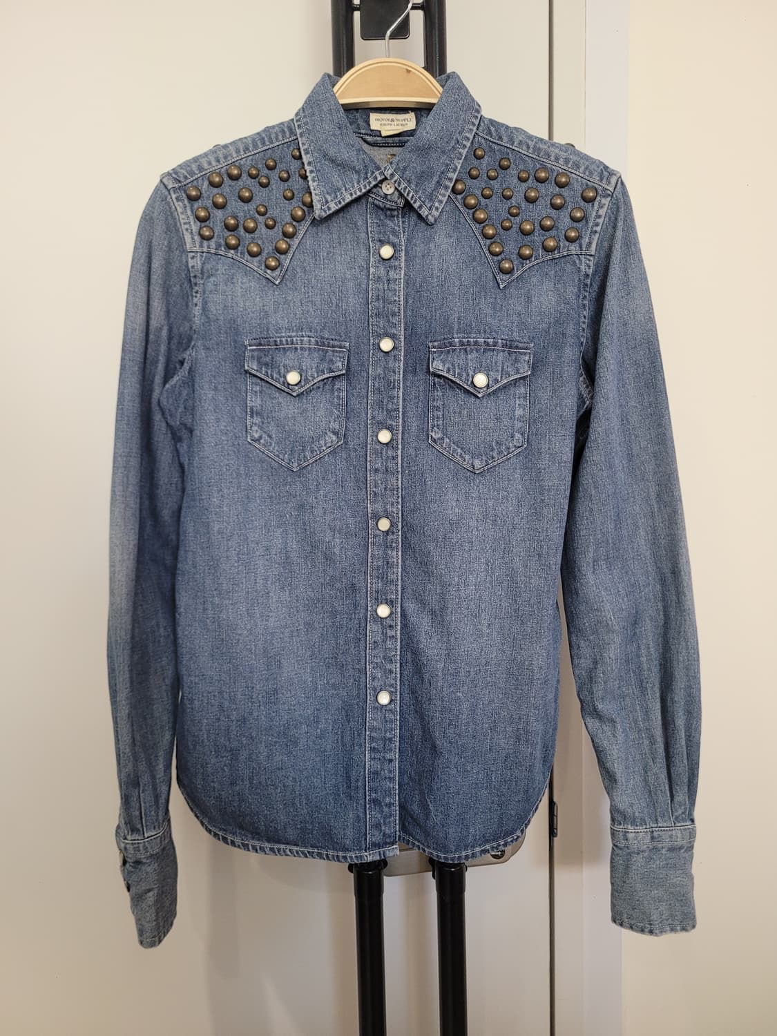 랄프로렌 데님앤서플라이 스터드 웨스턴 데님 셔츠 XS사이즈 상품이미지1