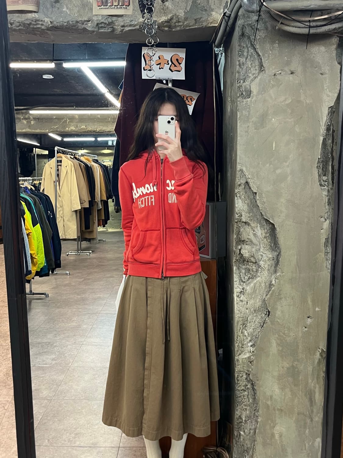 아베크롬비 투웨이 후드집업 코랄 S #csz3598 상품이미지2