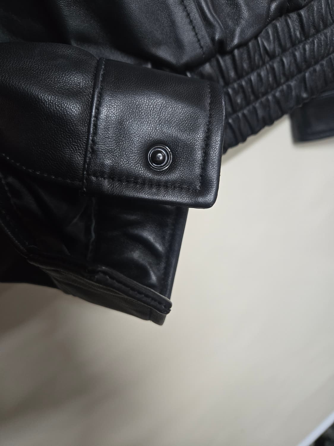 LEFT  램스킨  블랙 양가죽 블루종 자켓 M 상품이미지4