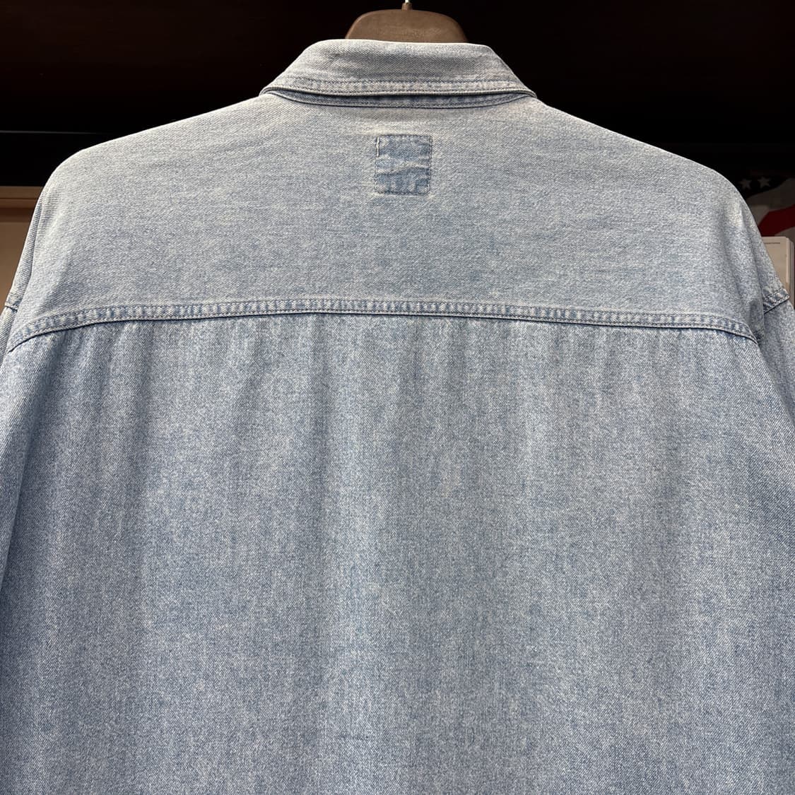 90s 리바이스 화이트탭 리벳버튼 워싱 데님 워크셔츠 N1201 상품이미지5