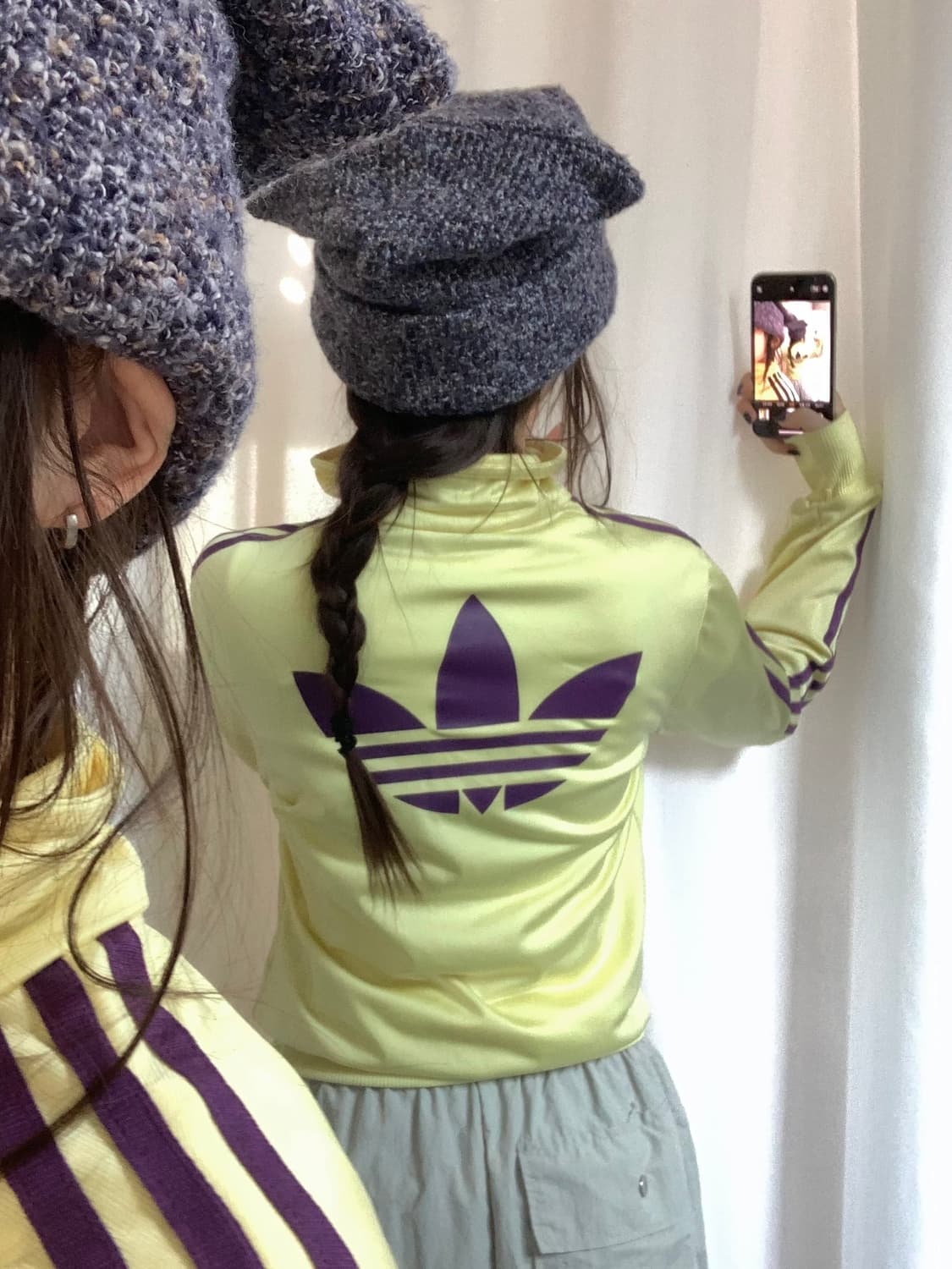 Adidas 아디다스 레몬 옐로우 퍼플 트랙탑 상품이미지9