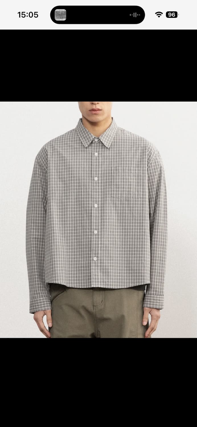 비긴202 크롭 체크셔츠 상품이미지3