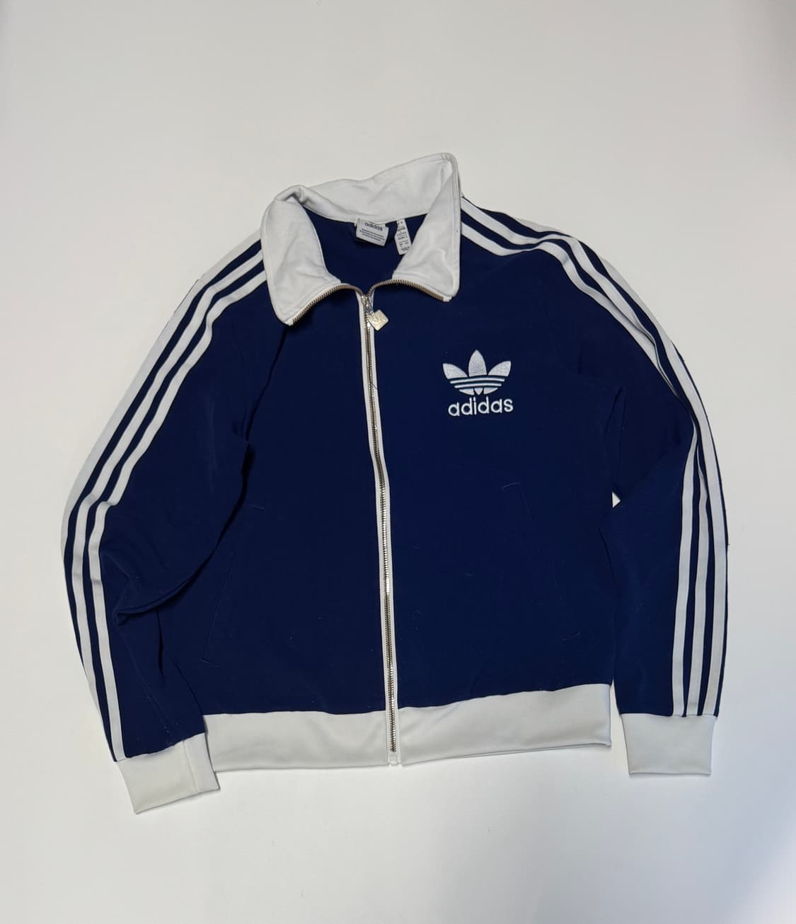 최신!! 여성 아디다스 24년도 오리지널 져지 트랙탑 세트 네이비 상품이미지2