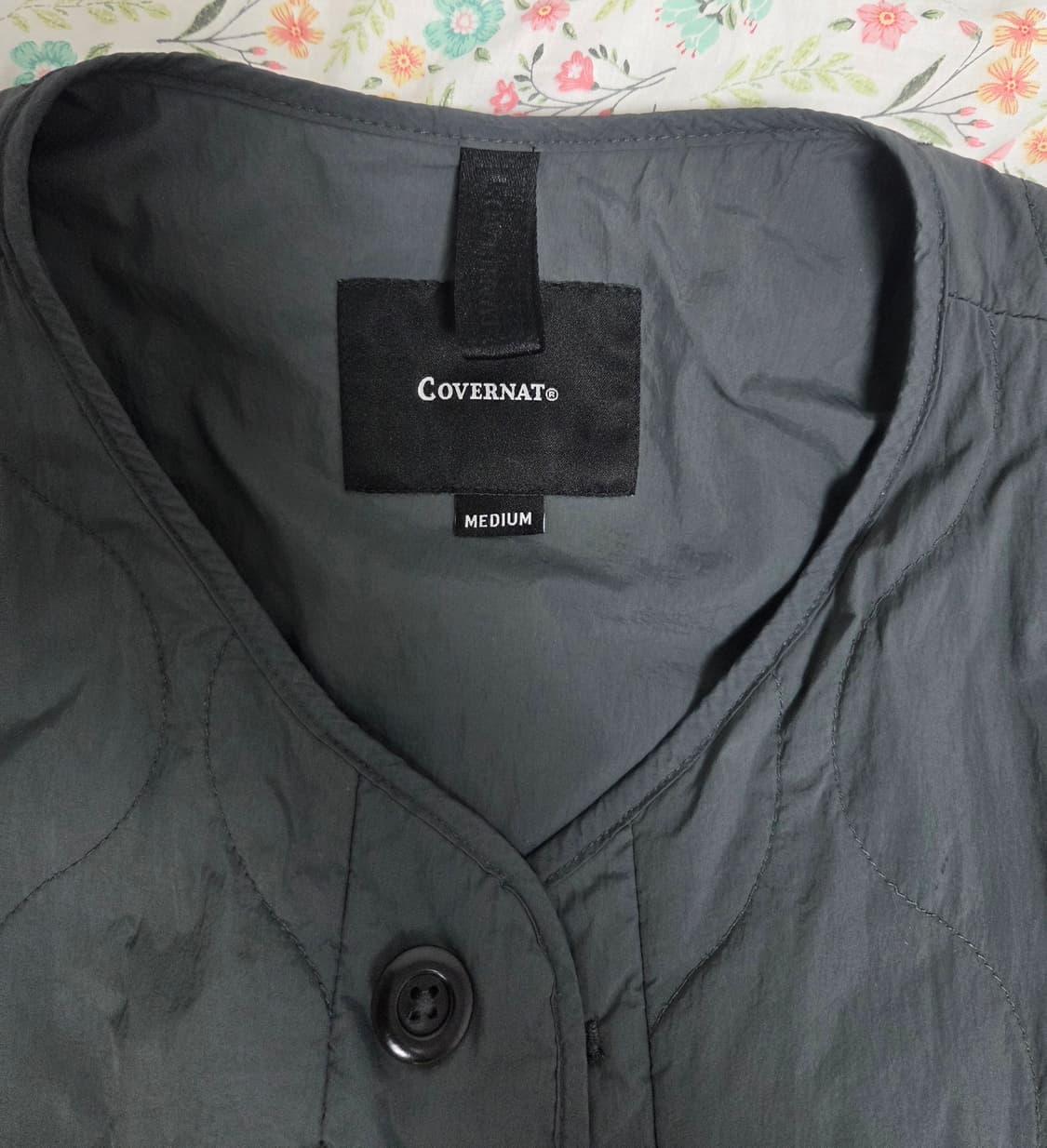 커버낫 웨이브 퀄팅 자켓 차콜그레이
 M 상품이미지7