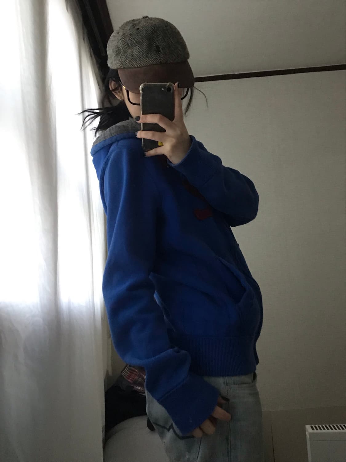 아베크롬비 블루 버건디 후드집업 상품이미지4