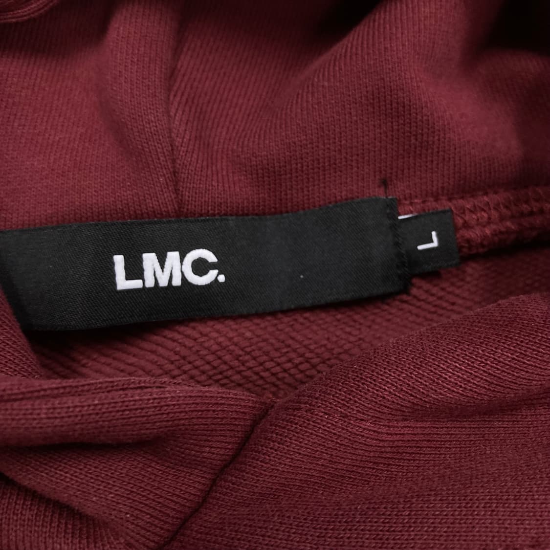 LMC 버건디 컬러 빅로고 후드티 상품이미지4