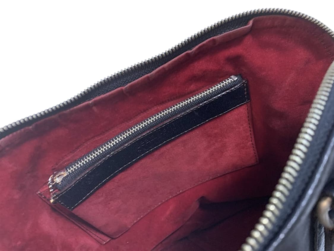 장폴고티에 송아지 가죽 라운드 핸드백 블랙 상품이미지8