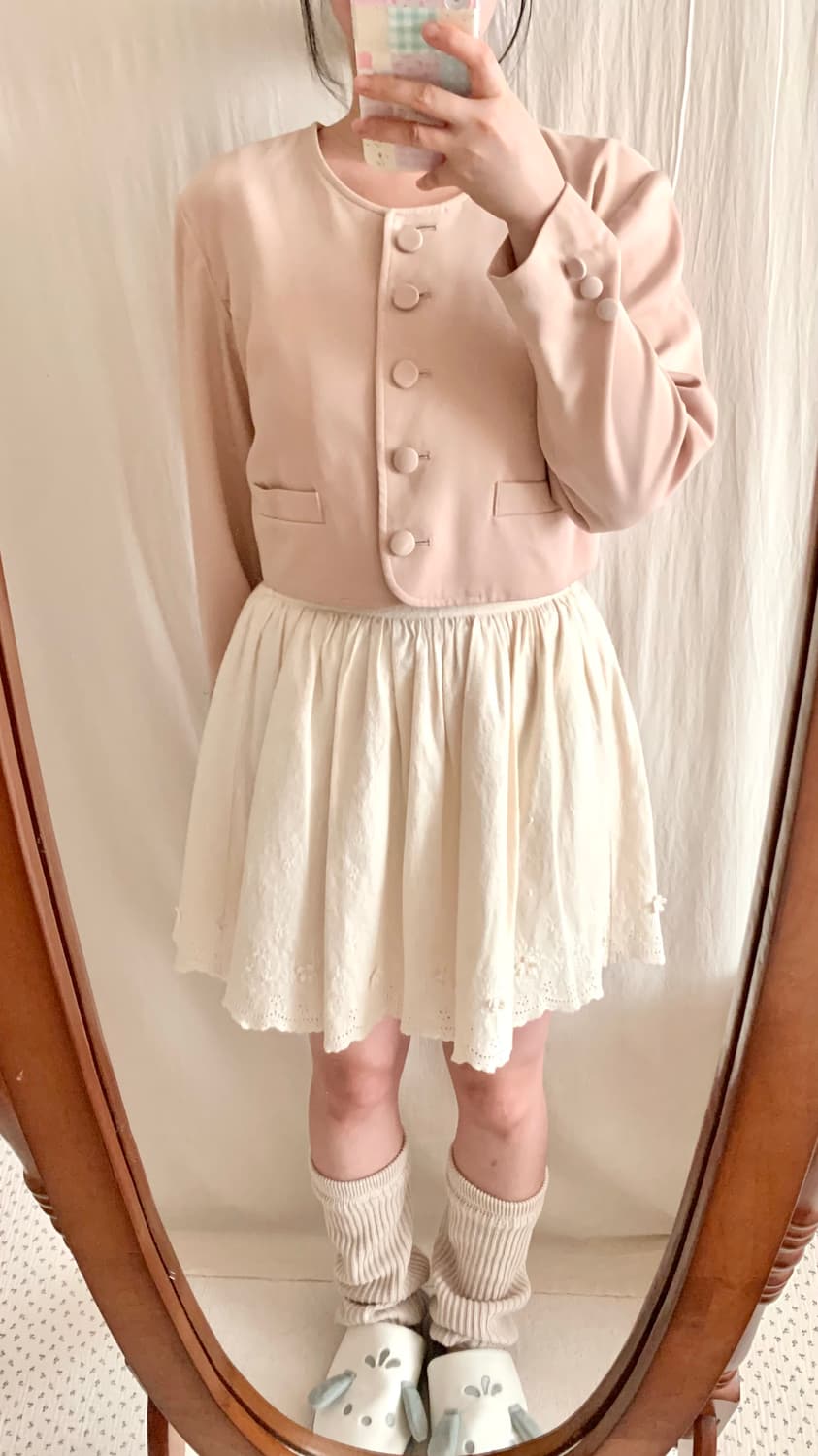 딸기우유 연핑크 크롭 자켓 상품이미지4