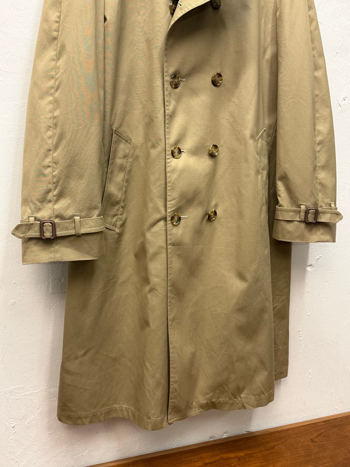 London Fog Maincoats Double-Breasted Tre 상품이미지3