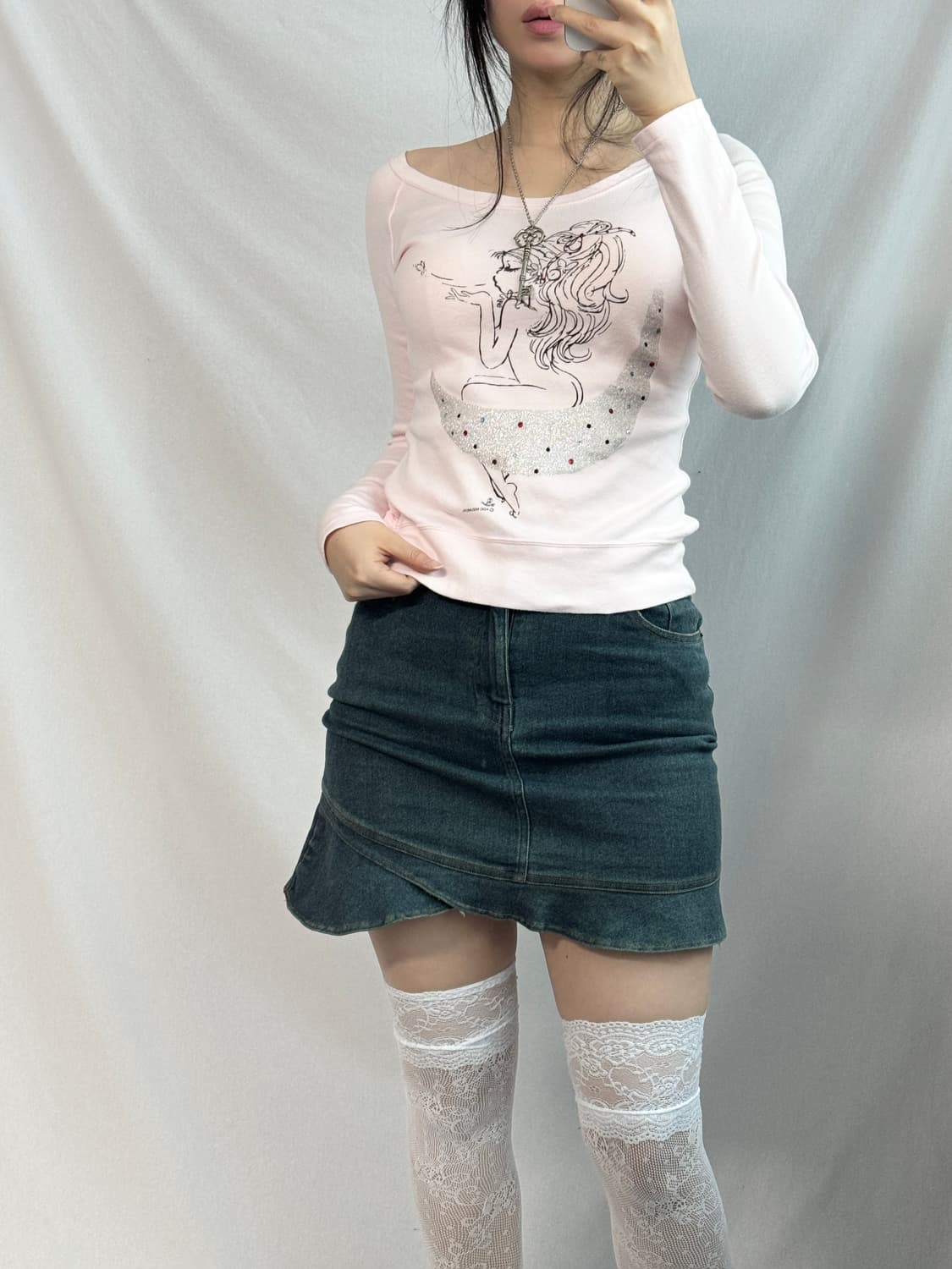 발렛 걸 와이드 넥 티 상품이미지3