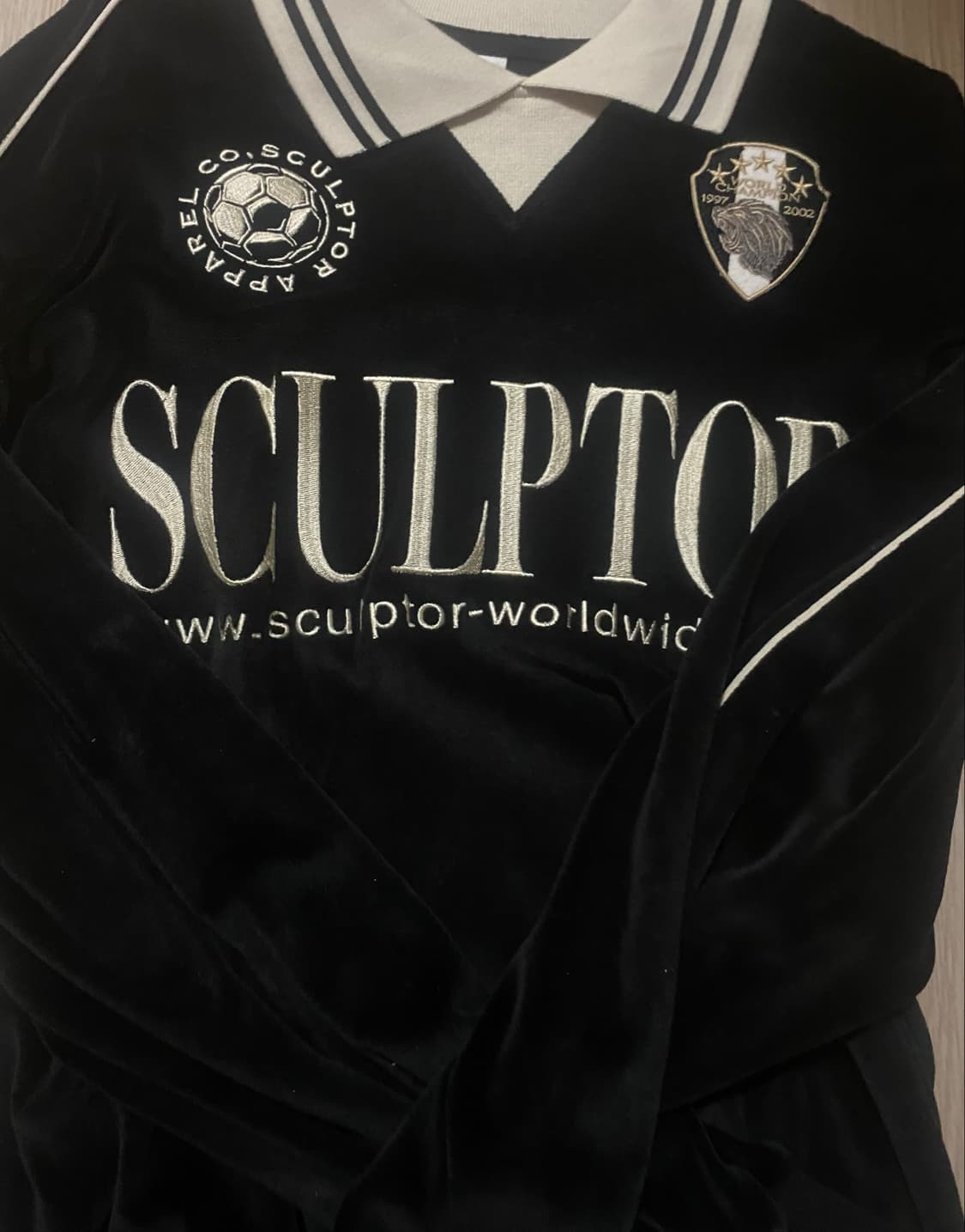 Velour Soccer Jersey Black 상품이미지1