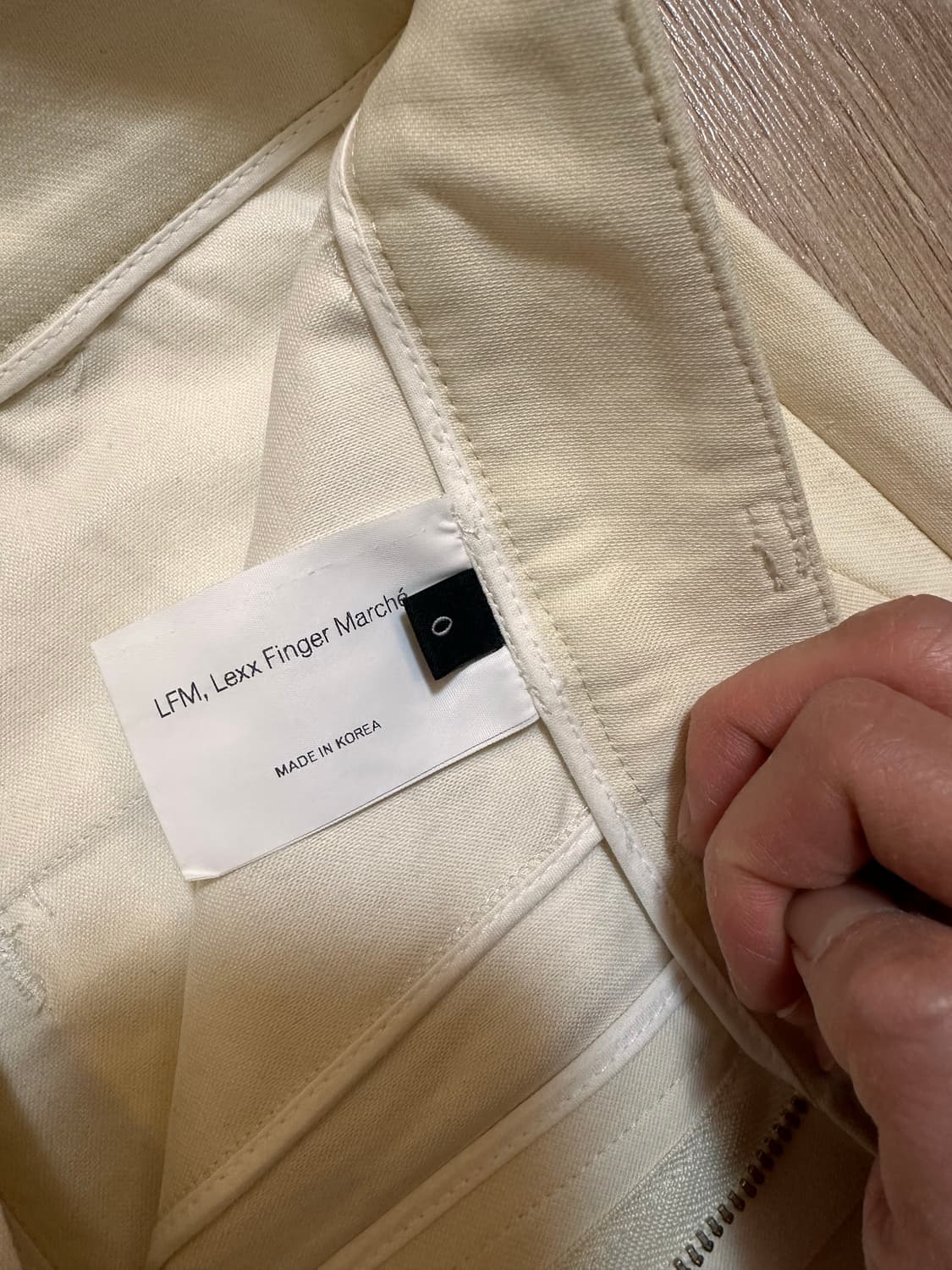 LFM cotton straight trousers / ivory 상품이미지5