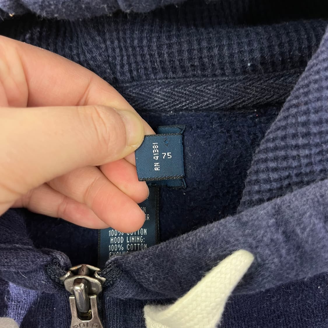 110 폴로랄프로렌 와플 네이비 후드집업 상품이미지4