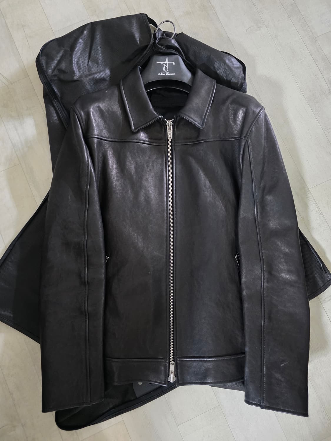 느와르라르메스 싱글 램스킨 레더 자켓 48 상품이미지1