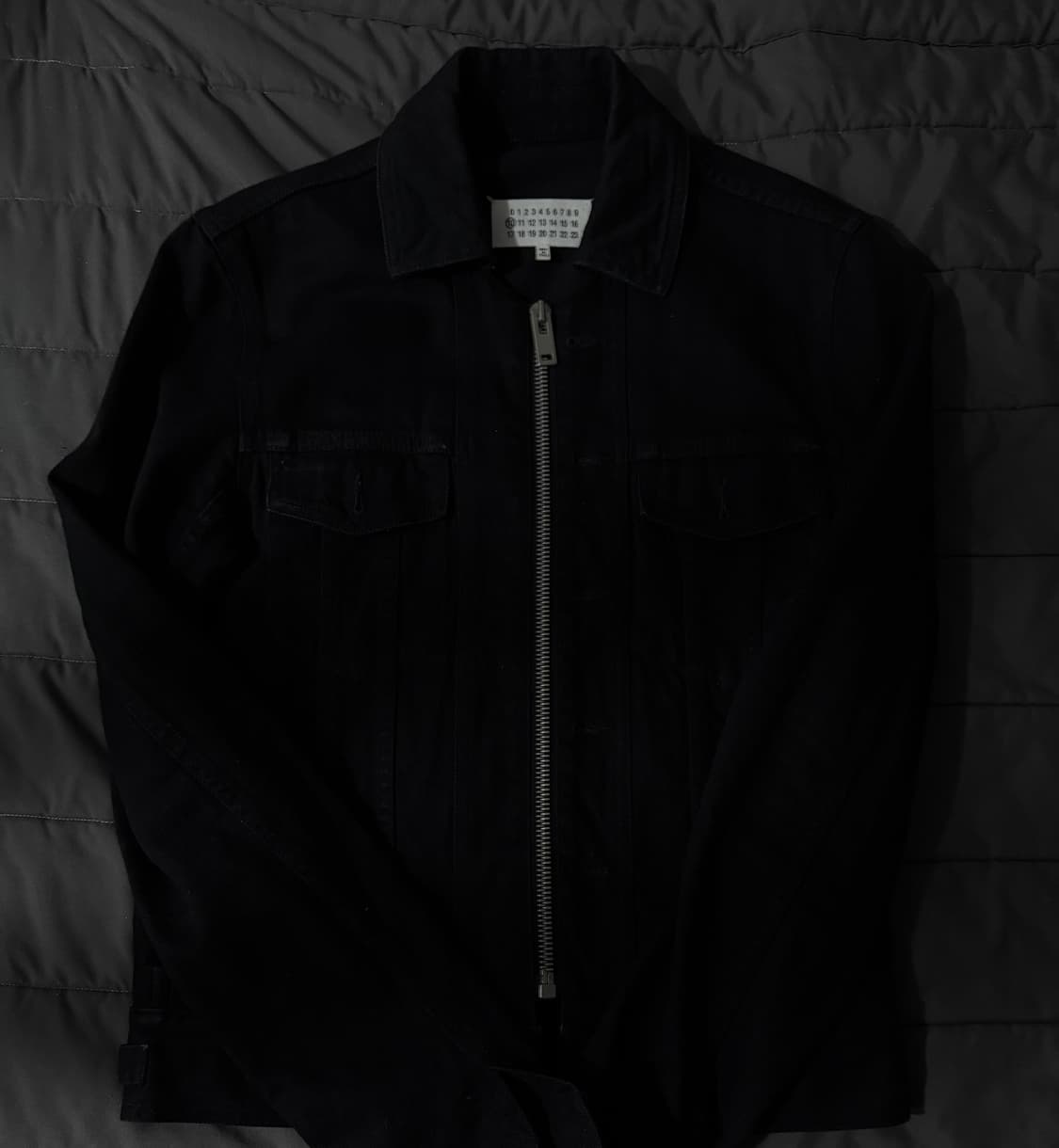 메종 마르지엘라 백스티치 블랙 데님자켓 흑청 트러커 블루종 아카이브 상품이미지1