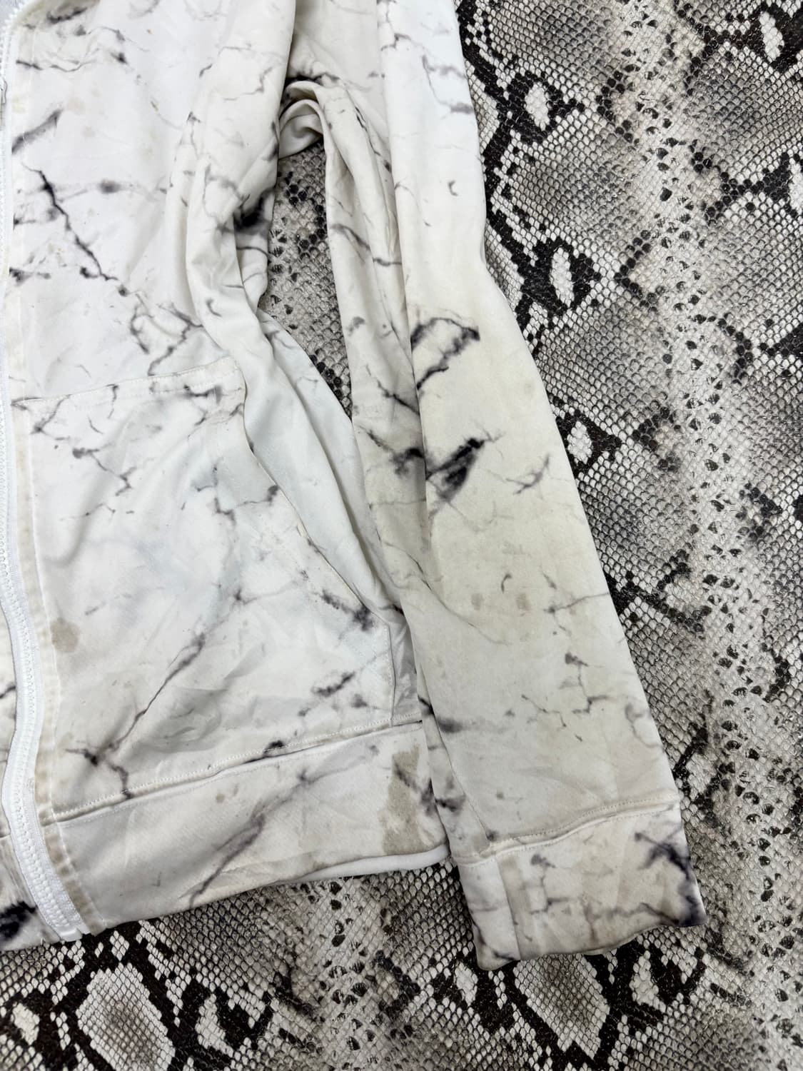“Vintage” lightning Print White Hooded Z 상품이미지8