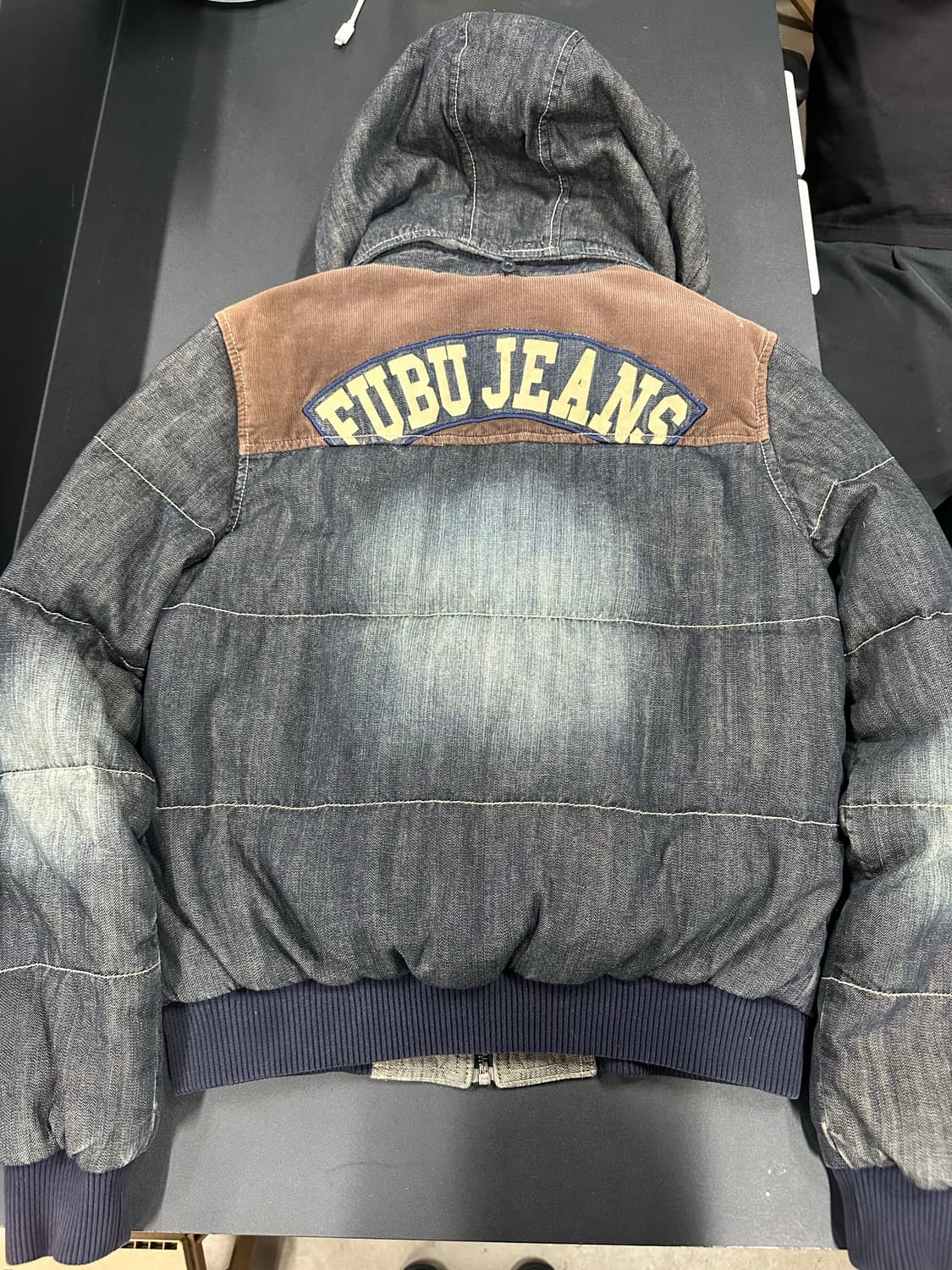 푸부 FUBU 데님 웨스턴 덕다운 숏 패딩 점퍼 상품이미지6