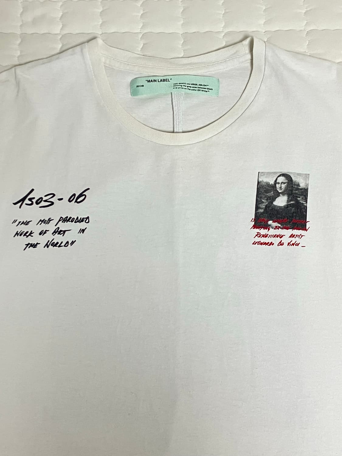 오프화이트 모나리자 반팔티셔츠 XS 상품이미지2