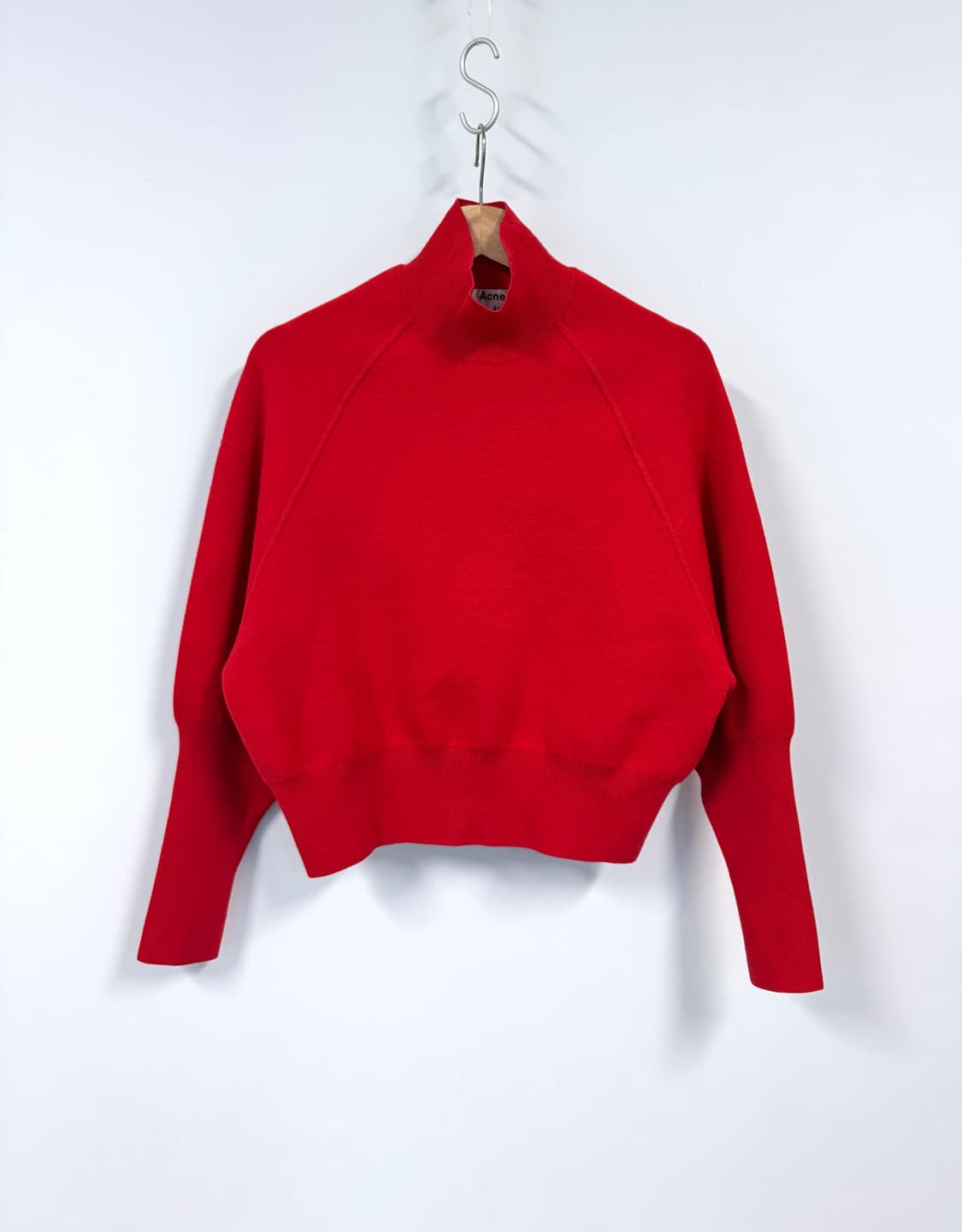 ACNE STUDIOS 아크네 레드 터틀넥 울 니트 풀오버 스웨터 XXS 상품이미지1