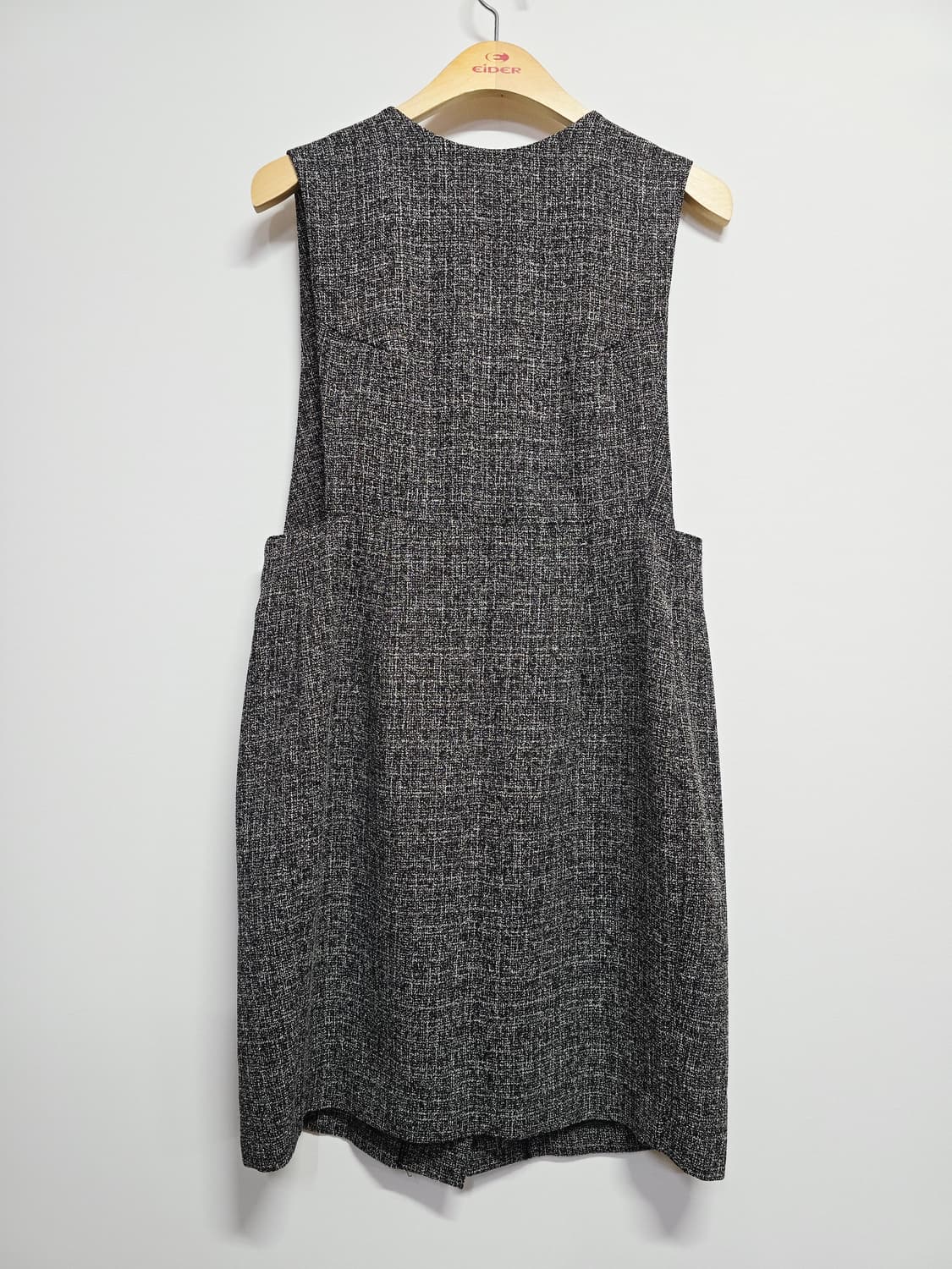 님프 트위드 롱 베스트 블랙 상품이미지5