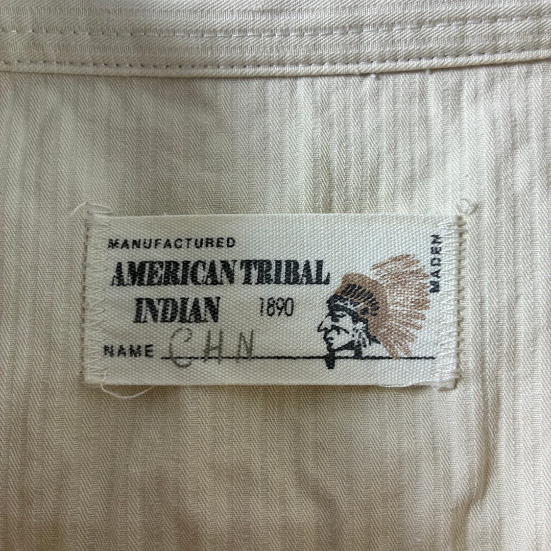 Vintage  아메리칸 트라이블 인디언 에스닉 HBT 셔츠  상품이미지3