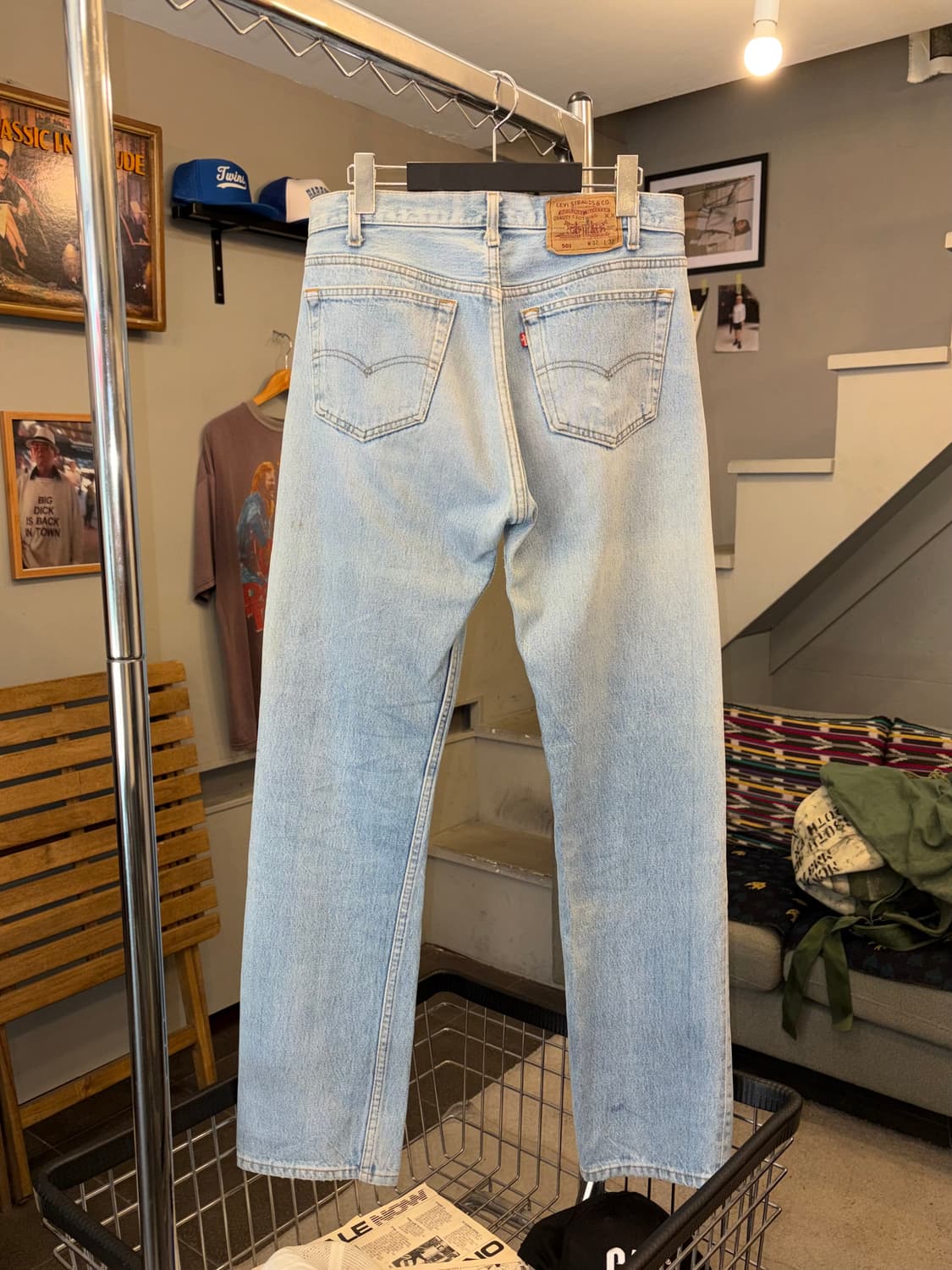 90’s Levi’s 501 USA denim hard washed 상품이미지8