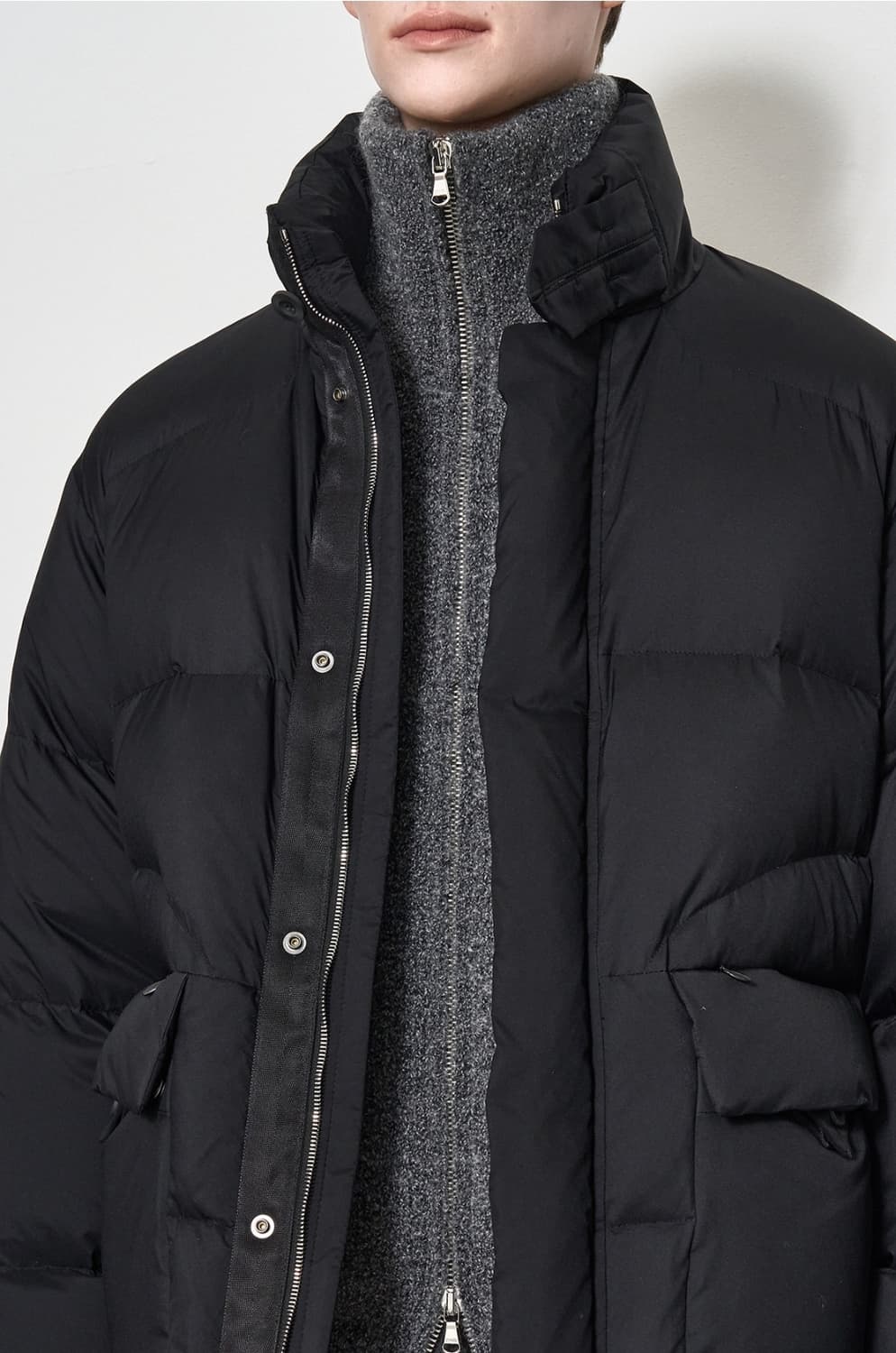 [정품] 타임옴므 25년 신상 블랙 구스다운 패딩 105 size 상품이미지9