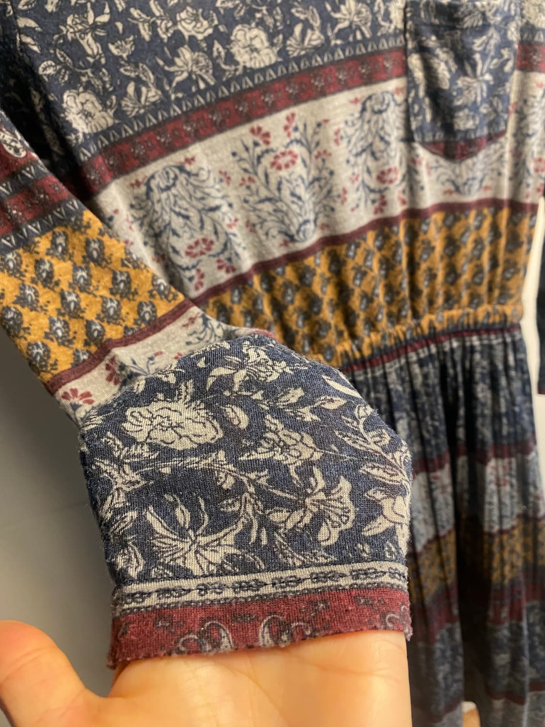 써스데이 아일랜드 패턴 롱 원피스 S 상품이미지3