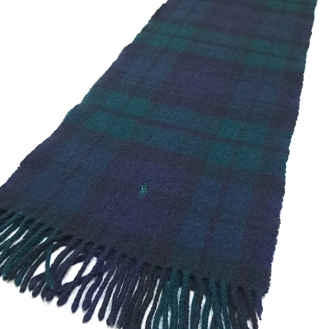 MX427 폴로 스코틀랜드판 램스울 블랙와치 네이비 머플러 목도리 상품이미지3