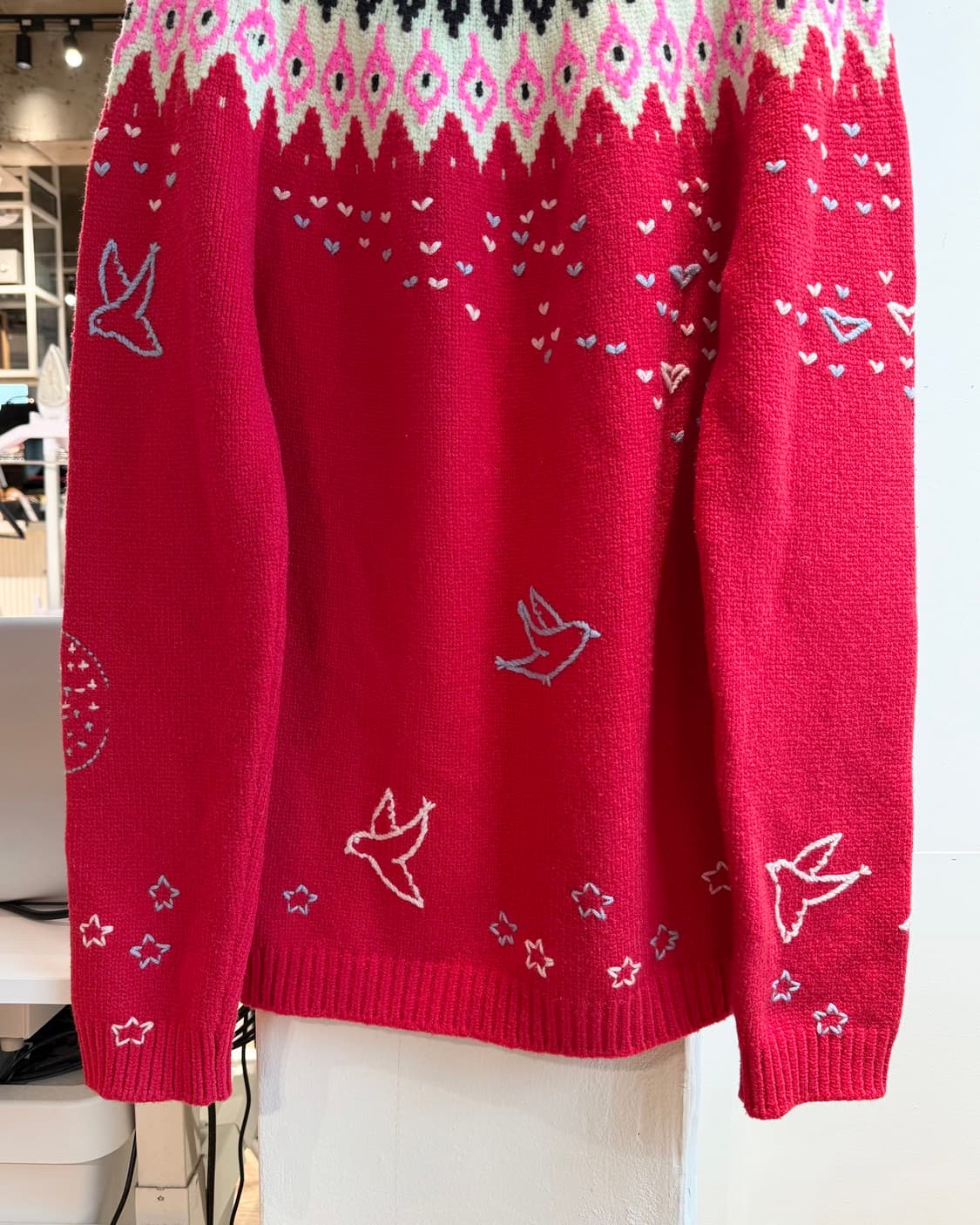 니나 리치 레드 크리스마스 라운드 니트  상품이미지6