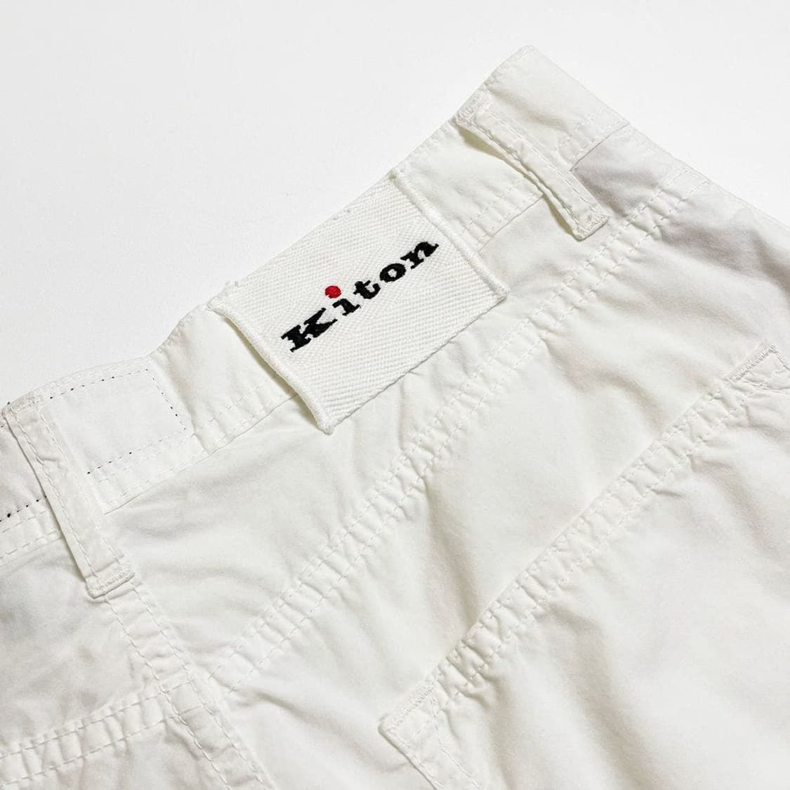 키톤 Kiton 테이퍼드 썸머 화이트 팬츠 PR1903 상품이미지7